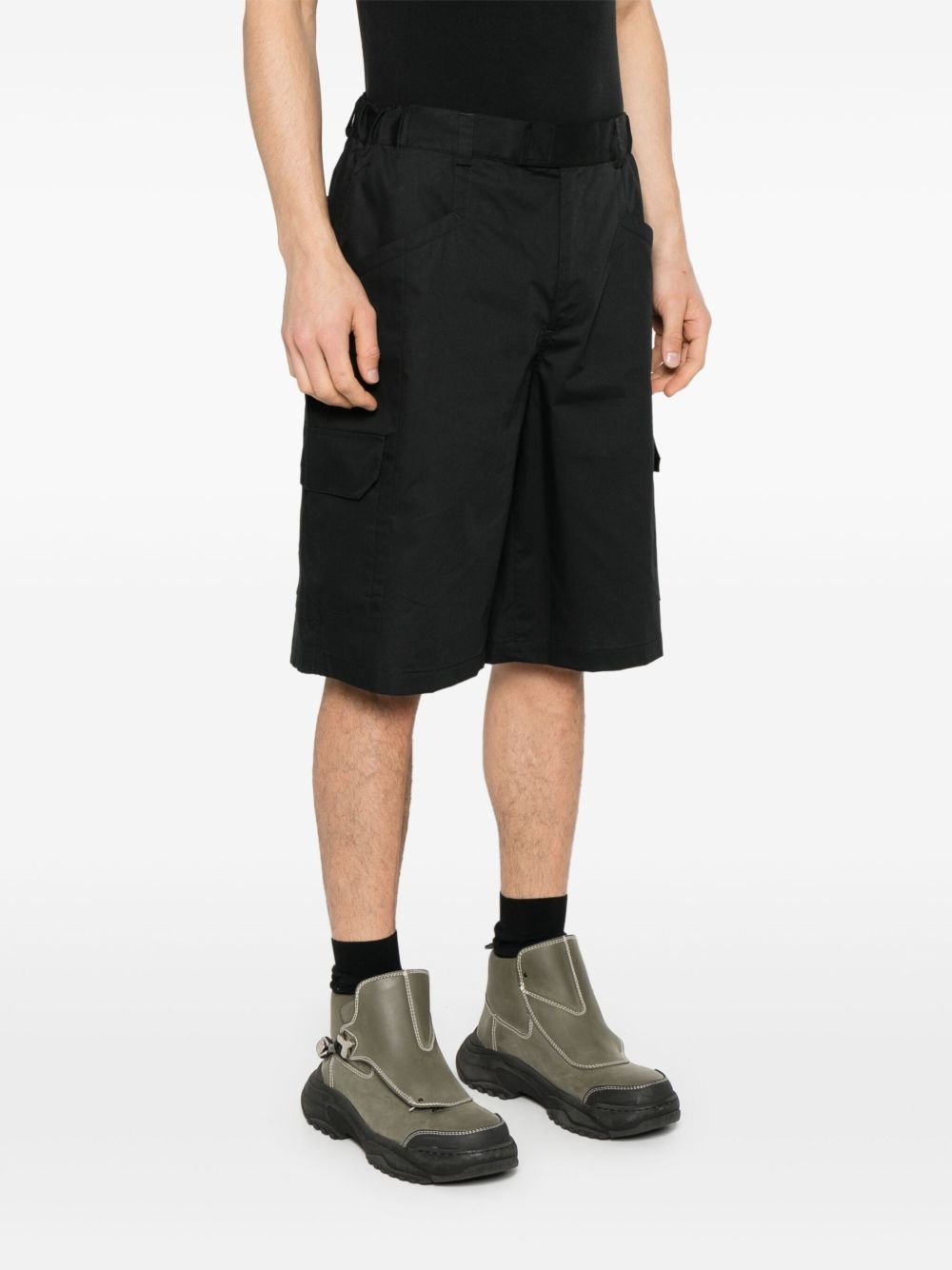 poplin cargo shorts - 3