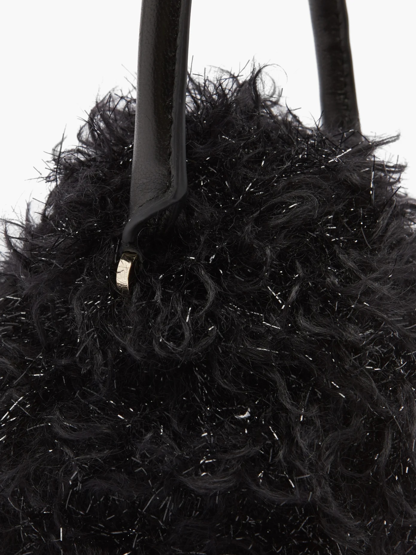 Faux fur and tinsel bag - 6