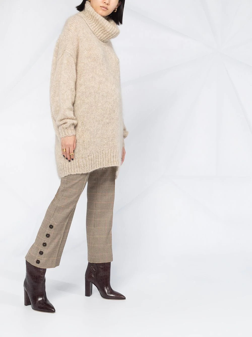 oversized roll neck jumper - 6