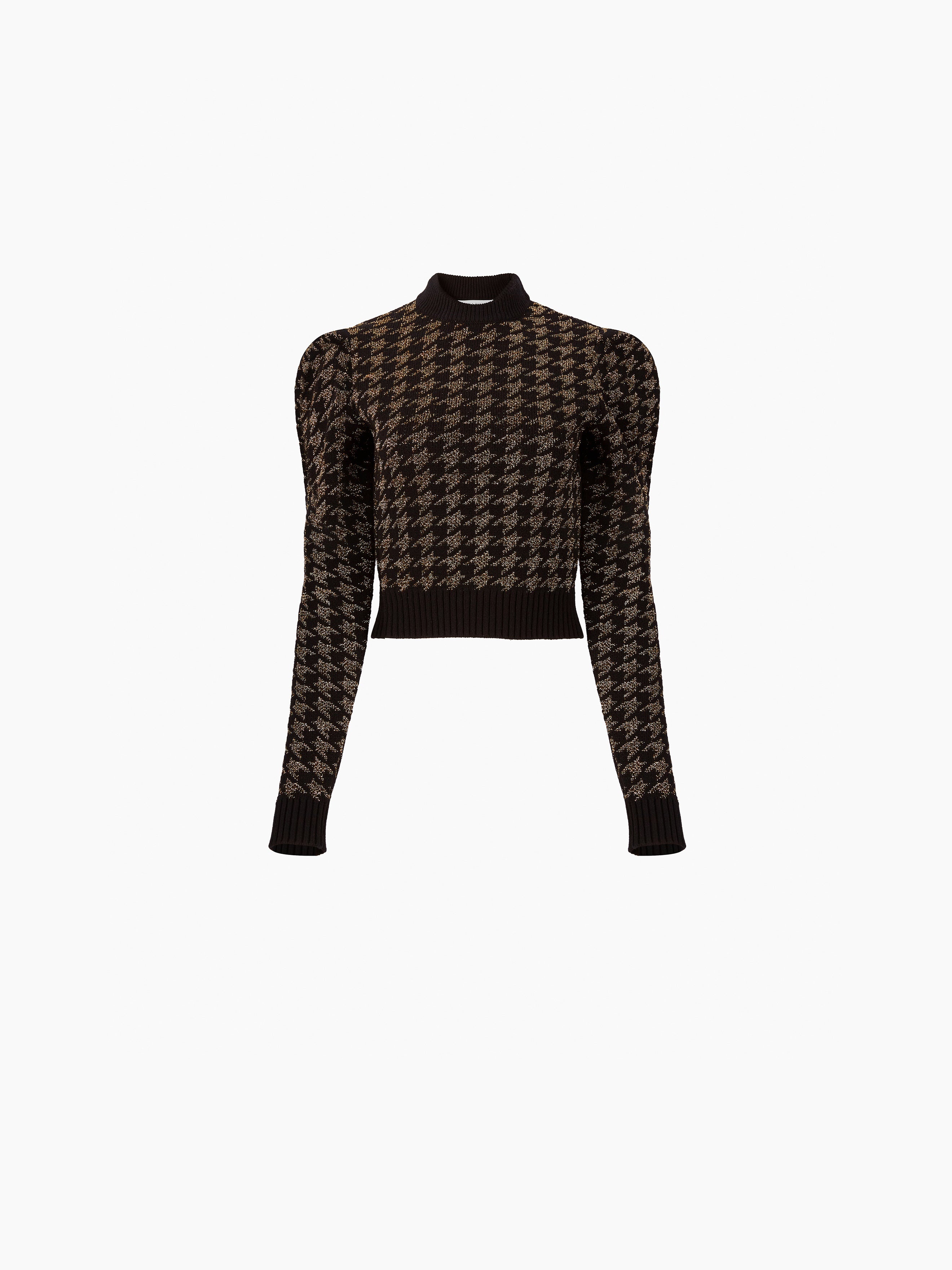 HOUNDSTOOTH JACQUARD SWEATER - 5
