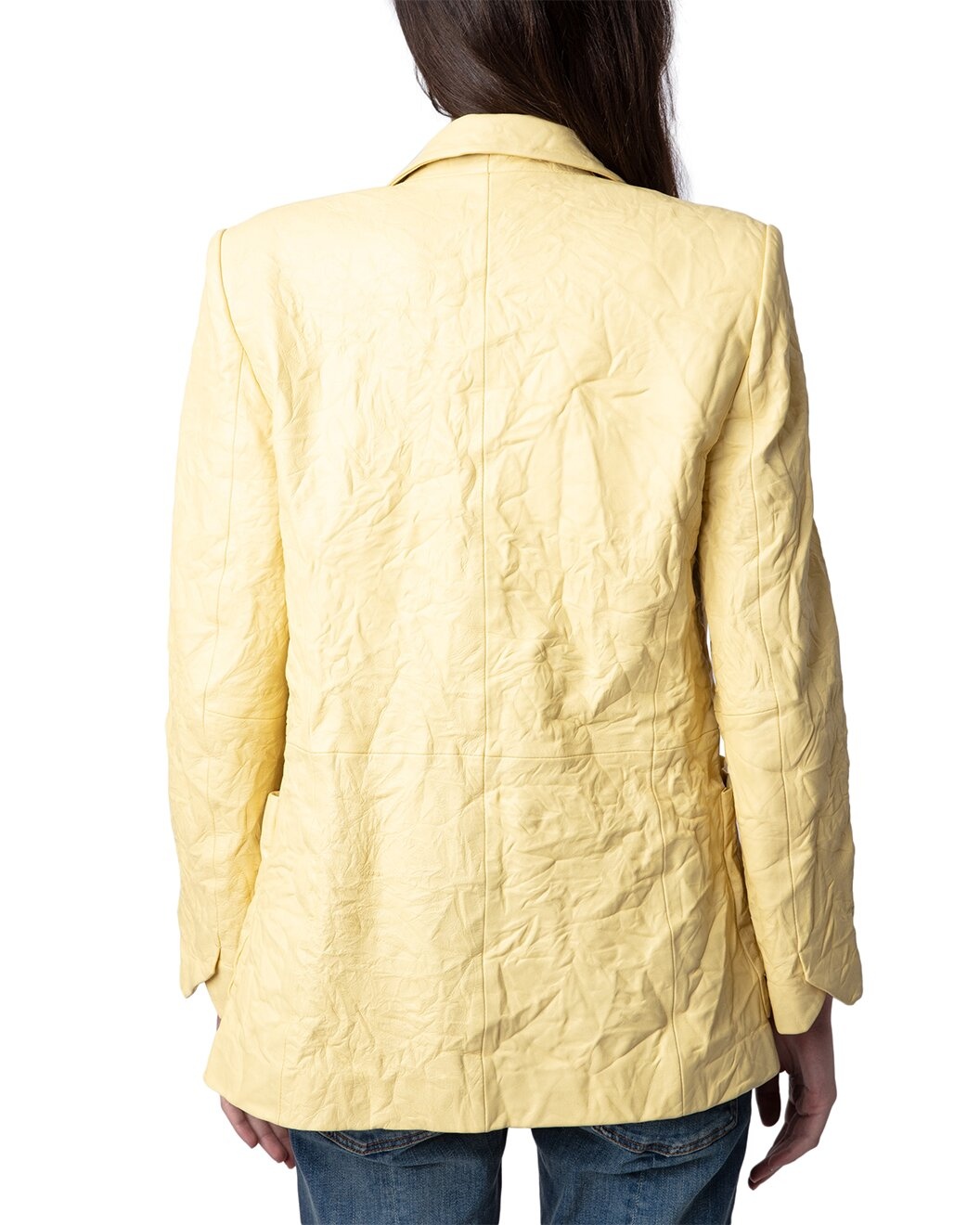 Zadig & Voltaire Visko Cuir Froisse Leather Blazer - 2