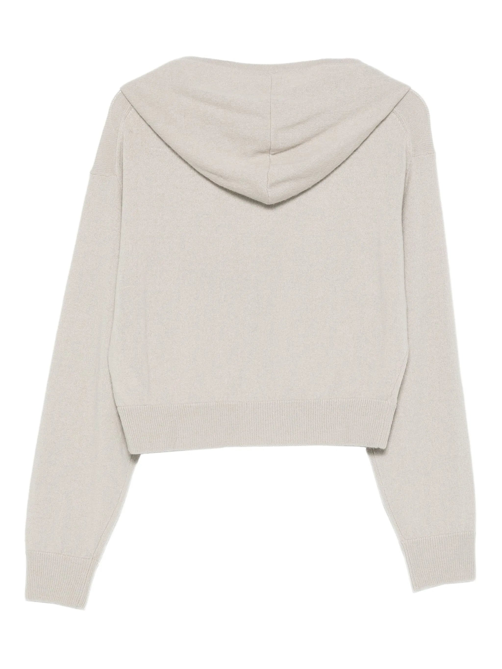 Allude Hooded Zip-up Cardigan - 3