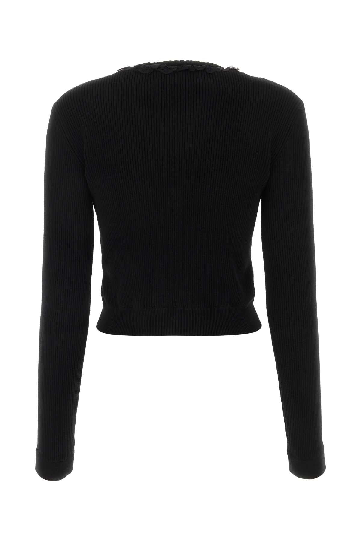 Alessandra Rich Women Black Wool Blend Cardigan - 2