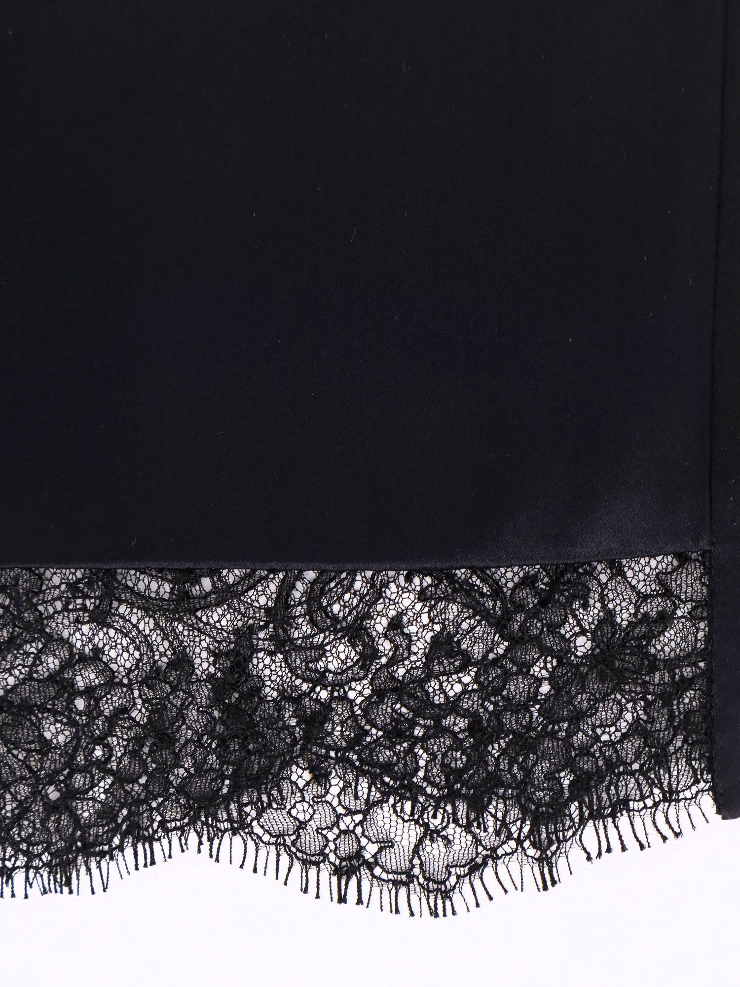Silk Skirt With Lace Inserts - 5