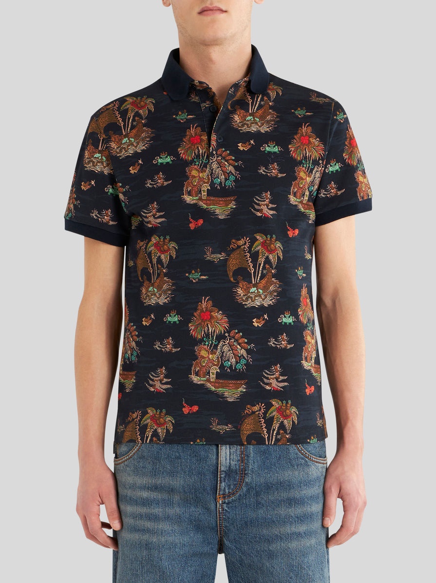 POLO SHIRT WITH FIGURATIVE PATTERN - 2