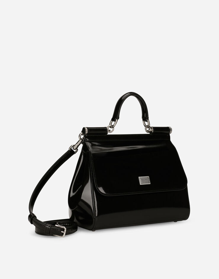 Medium Sicily bag in polished calfskin - 3