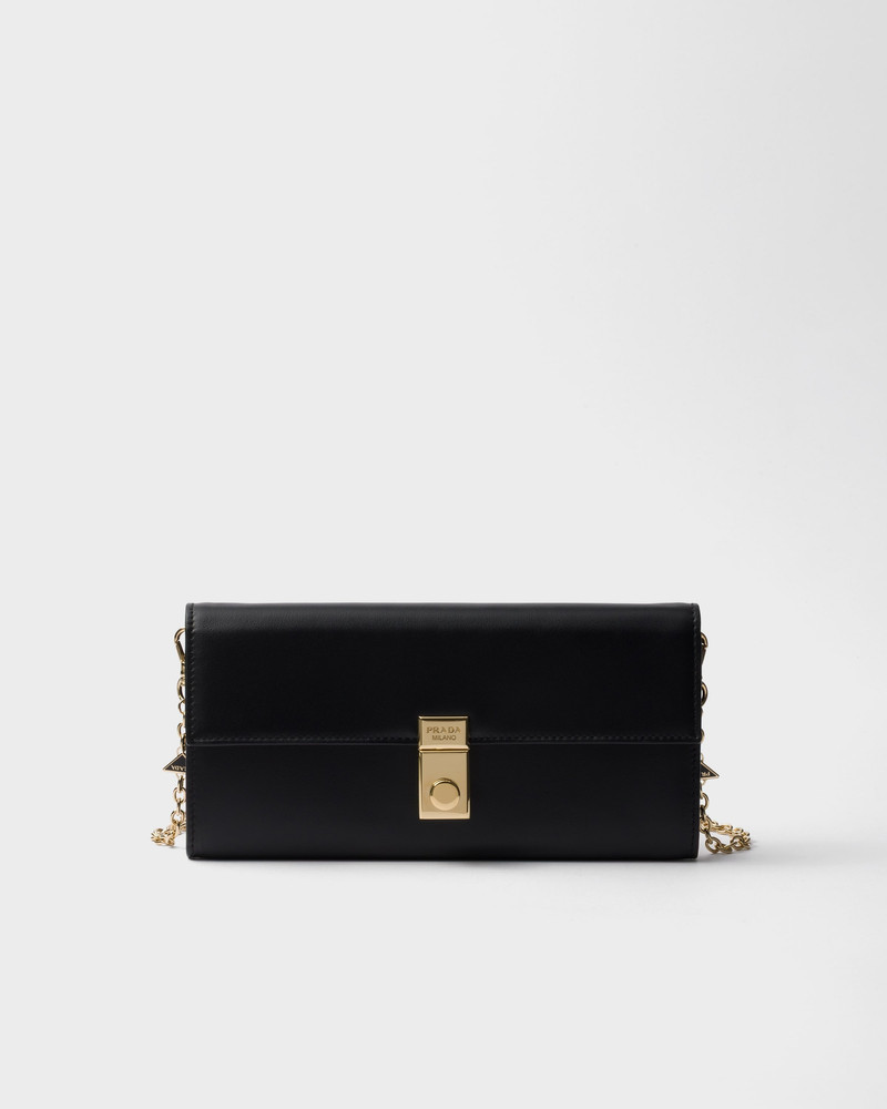 Wallet with leather shoulder strap 1