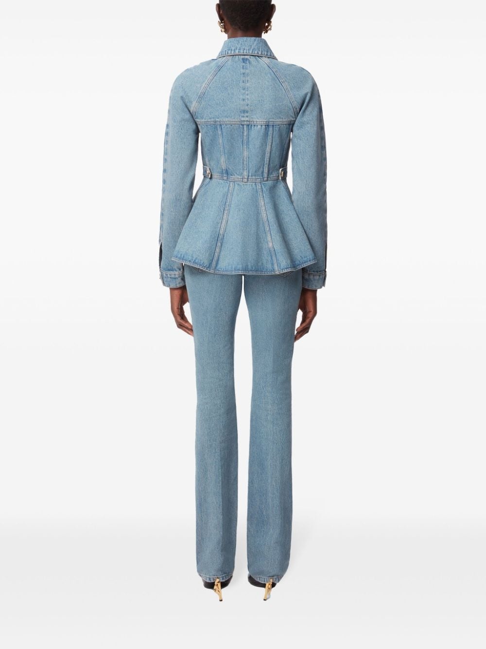Peplum Denim Jacket - 4