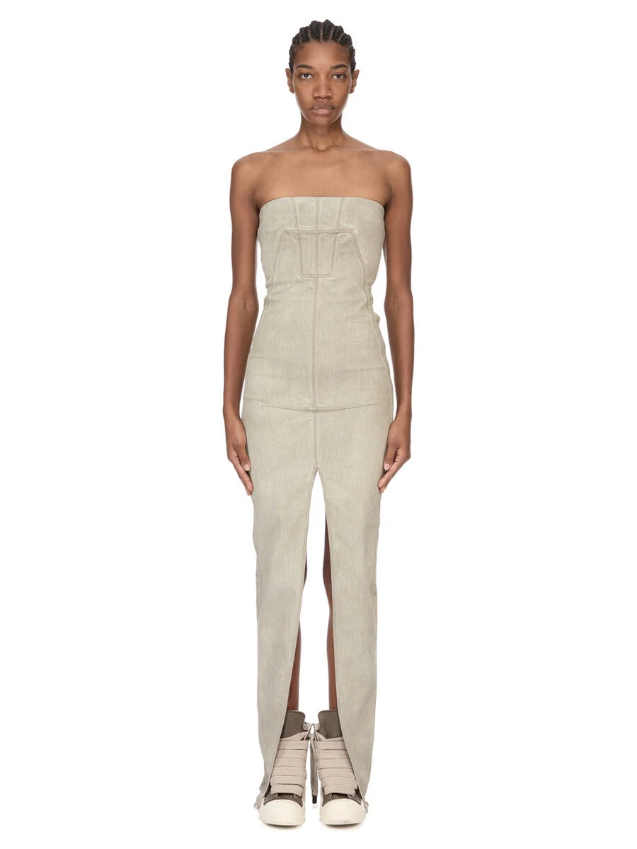 SLICED BUSTIER DRESS - 1