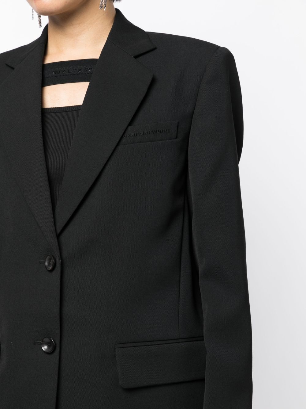 single-breasted wool blazer - 5