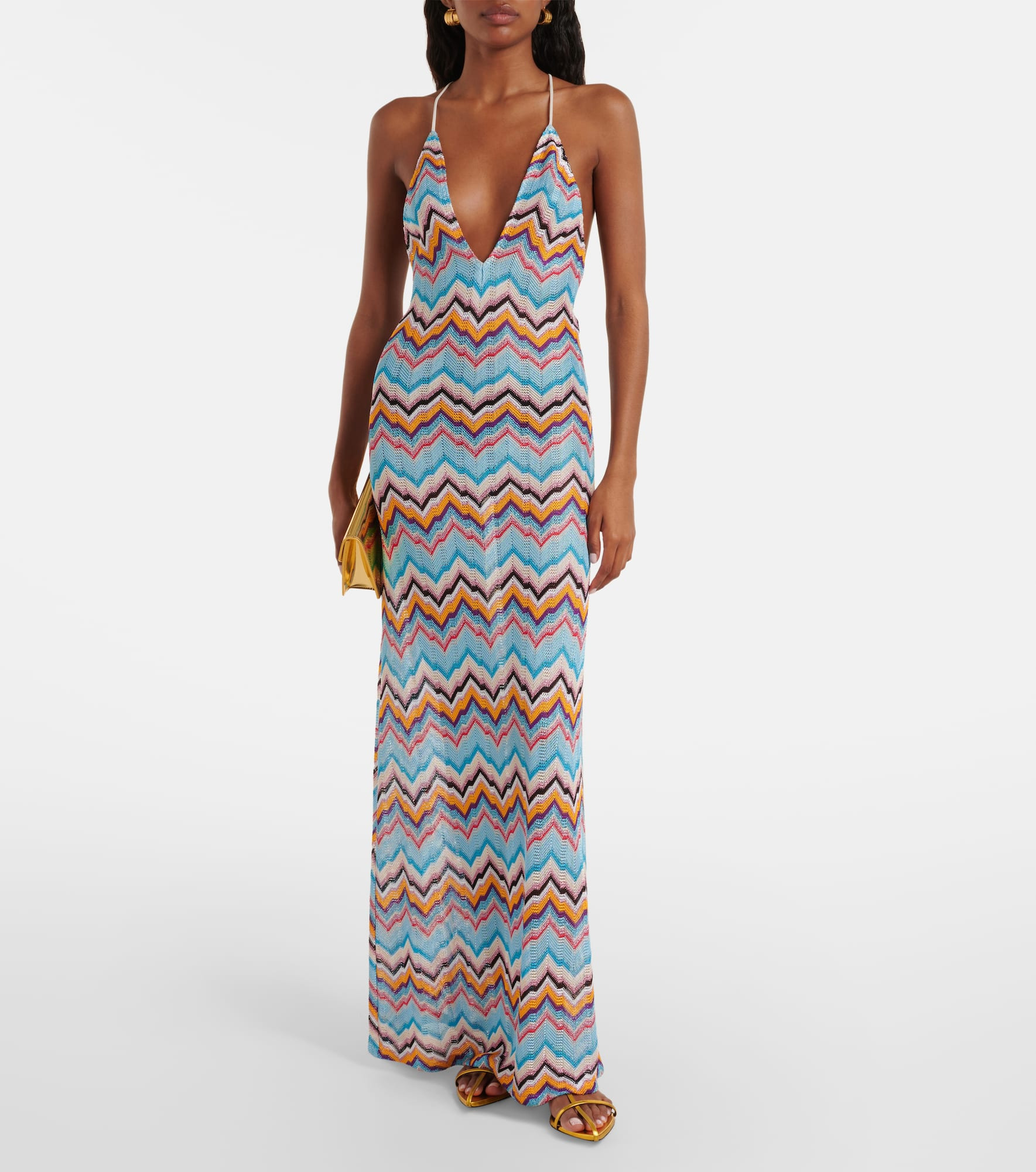 Zigzag lamé beach dress - 2