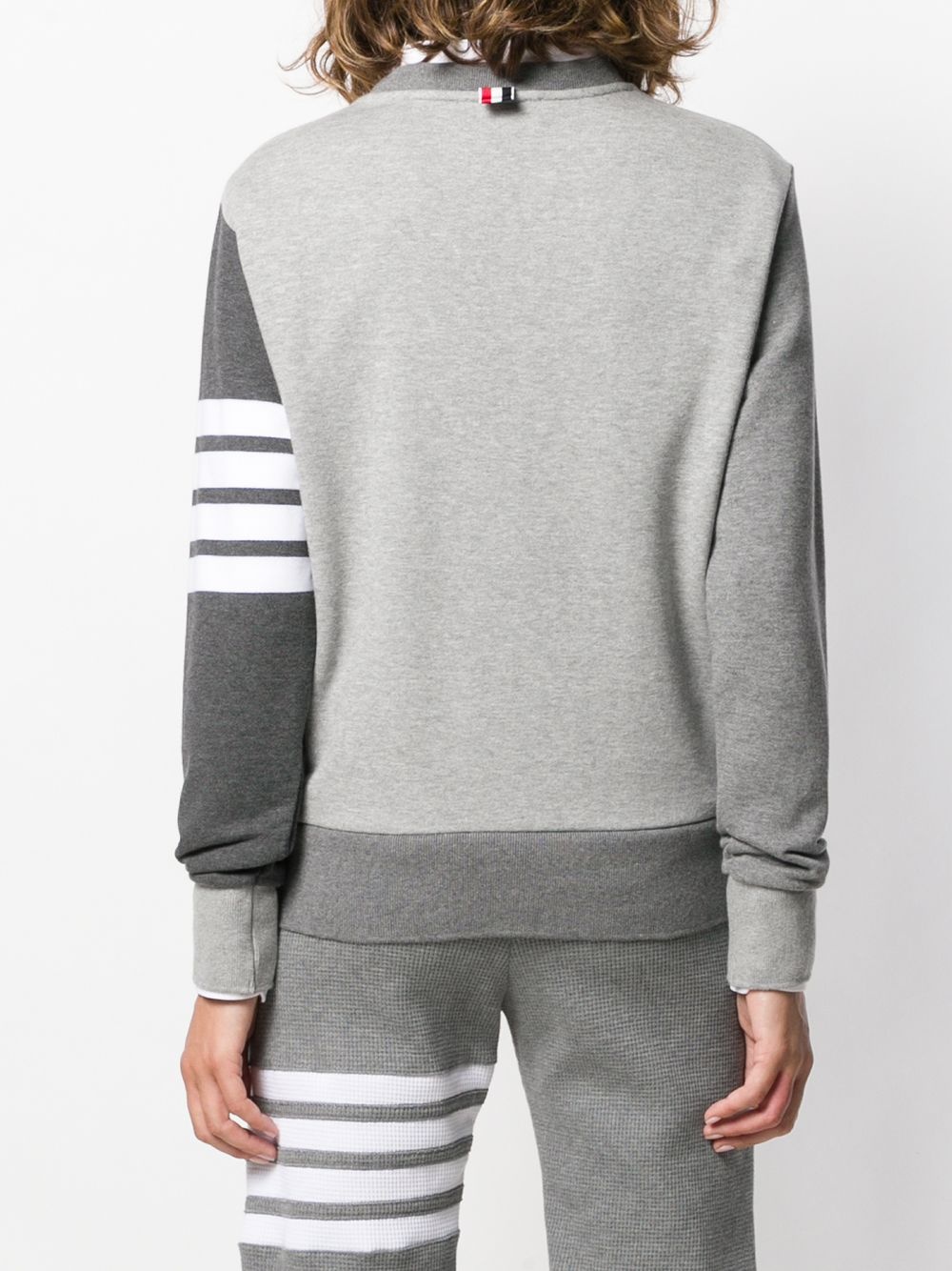 THOM BROWNE - Women Pullovee Sweatshirt W/ Engineered 4 Bar In Funmix Classic Loopback - 3