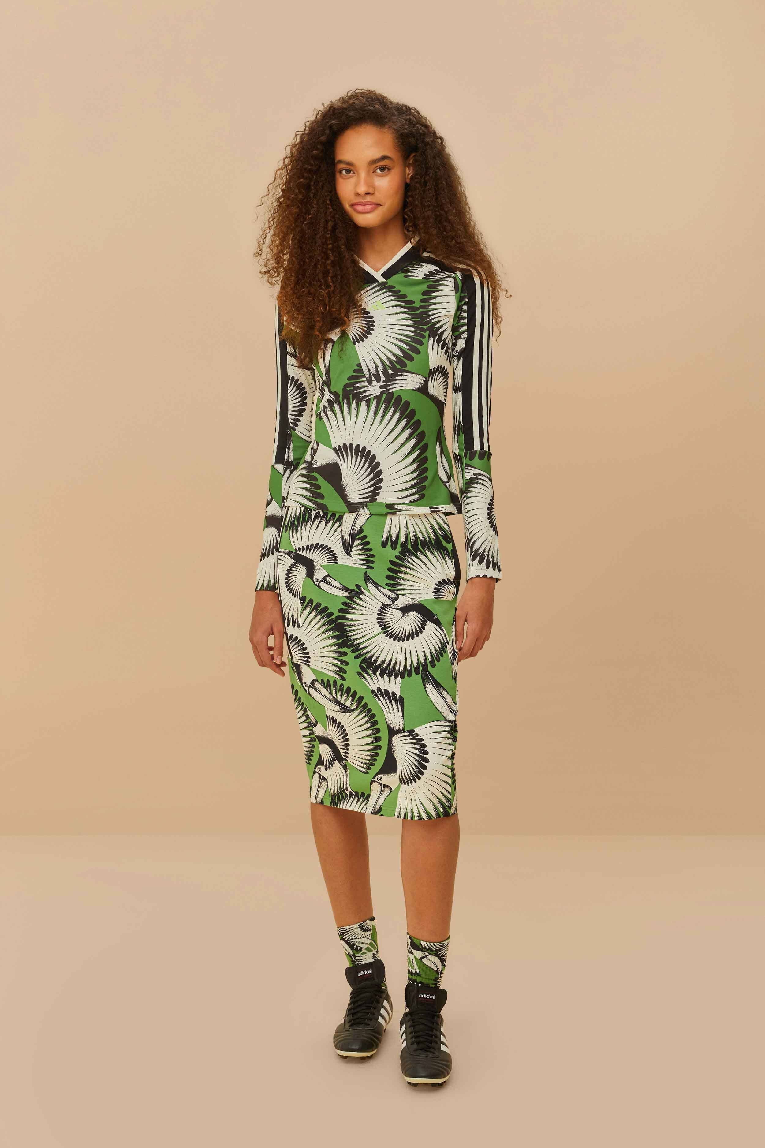 Adidas Toucan Wings Midi Dress Crew Green - 2
