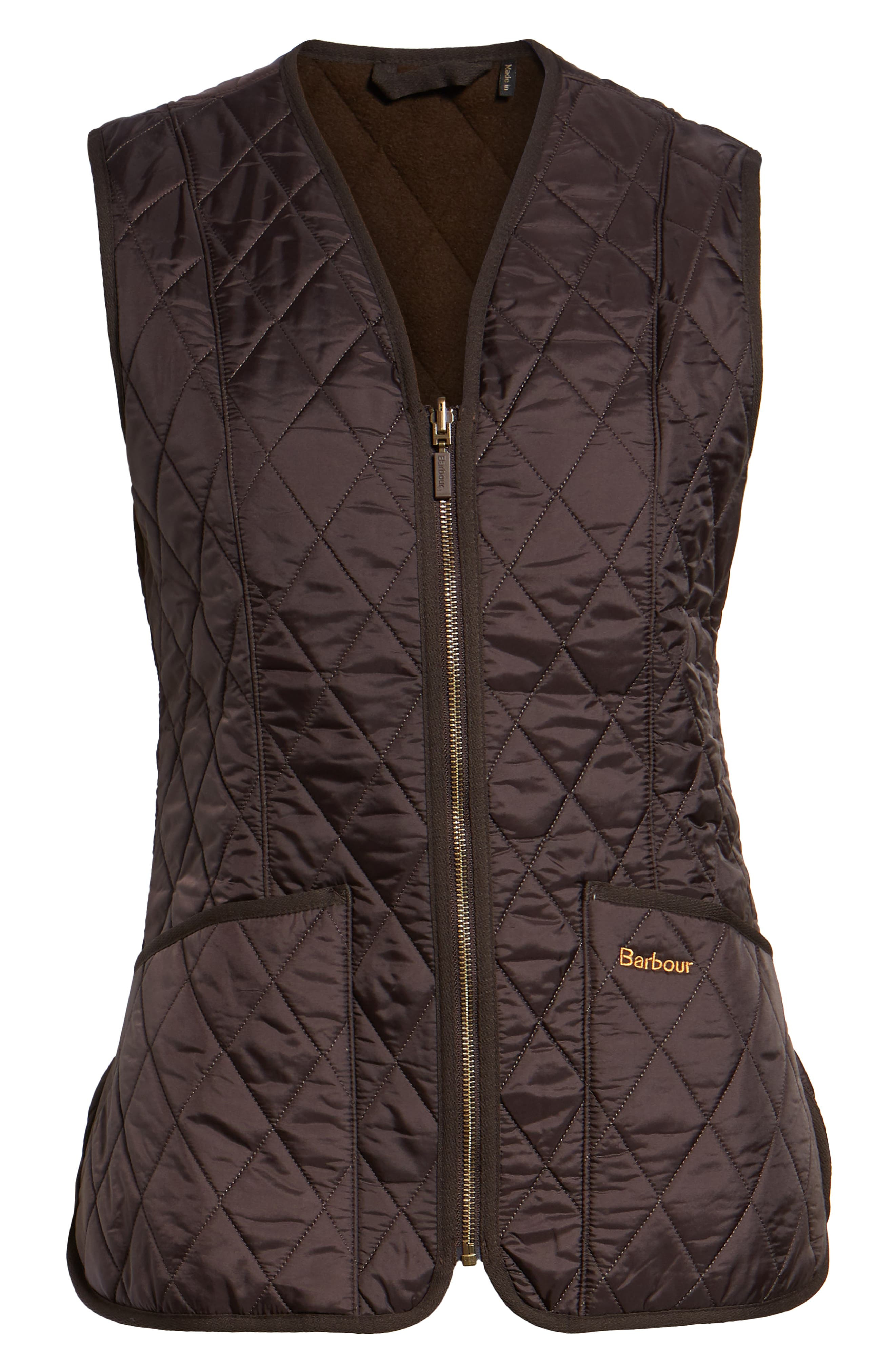 Barbour Betty Quilted Fleece Lined Vest in Brown at Nordstrom - 6