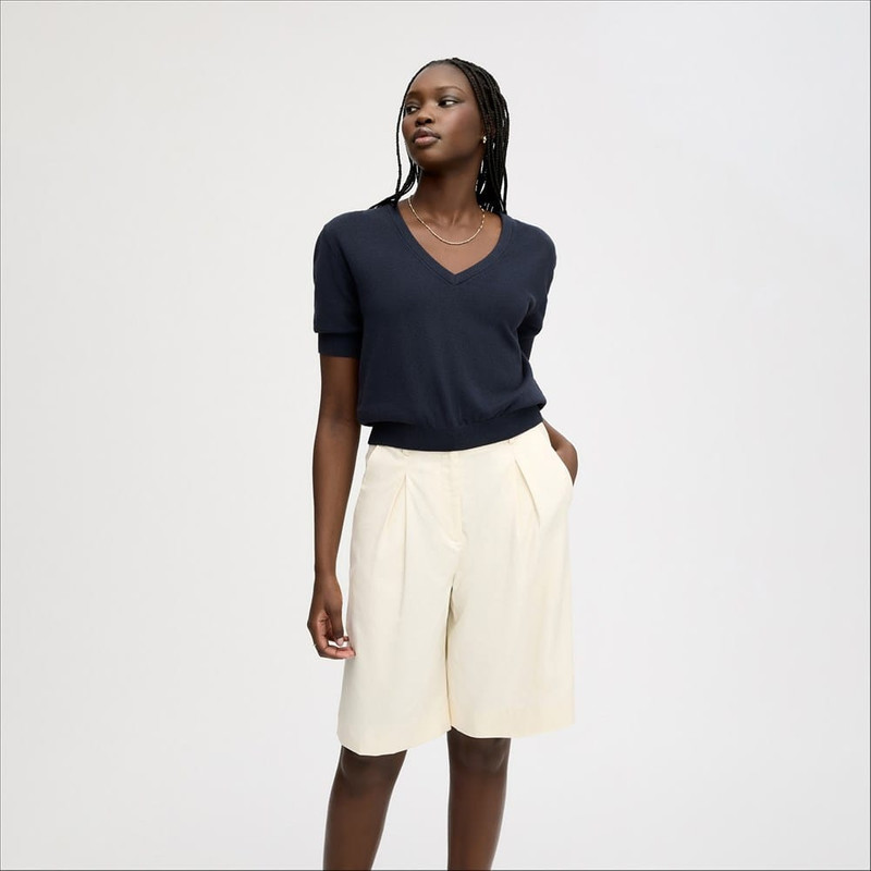 V-Neck Short Sleeve Sweater 6