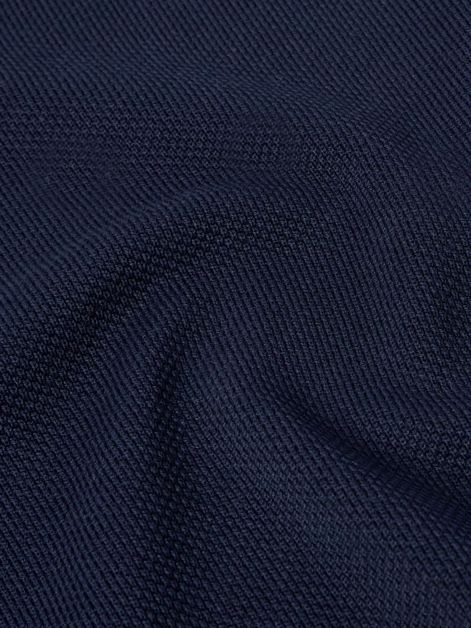 Cotton-Piqué Sweater Navy - 4