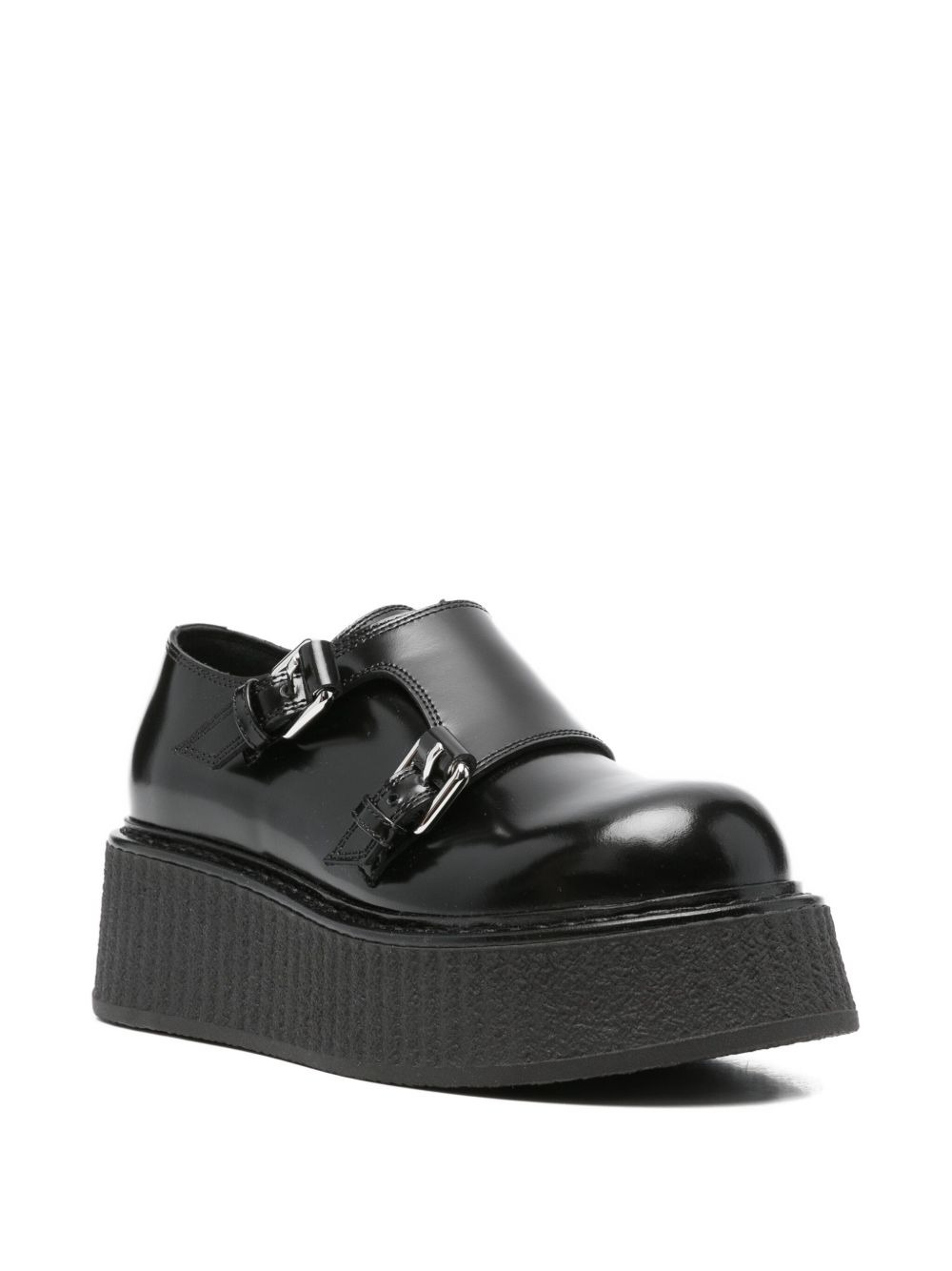 double-buckle platform shoes - 2