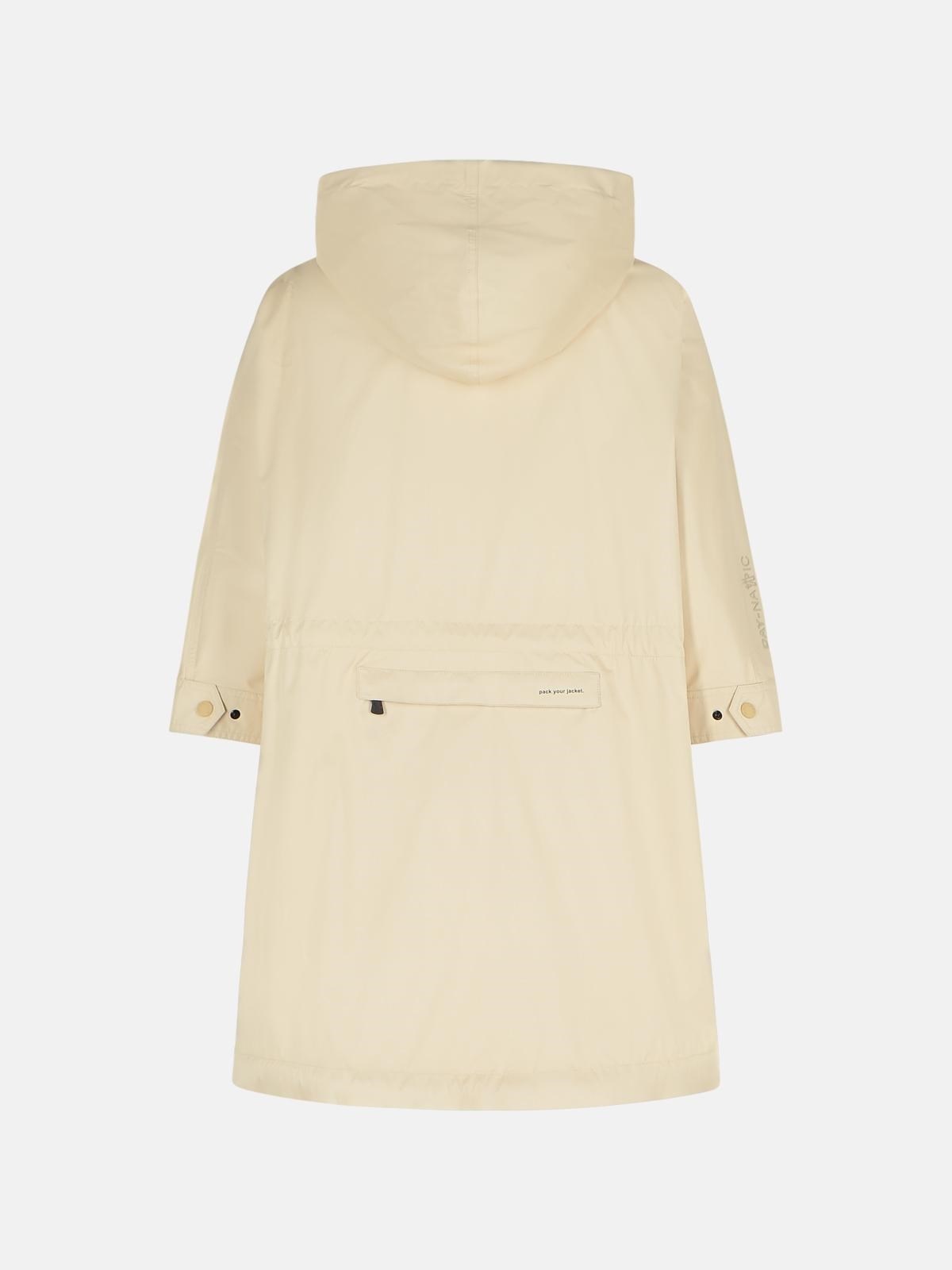 【送料&関税込】Moncler Grenoble vorassay Beige Nylon Cape Moncler Grenoble 'VORASSAY' BEIGE NYLON CAPE | REVERSIBLE