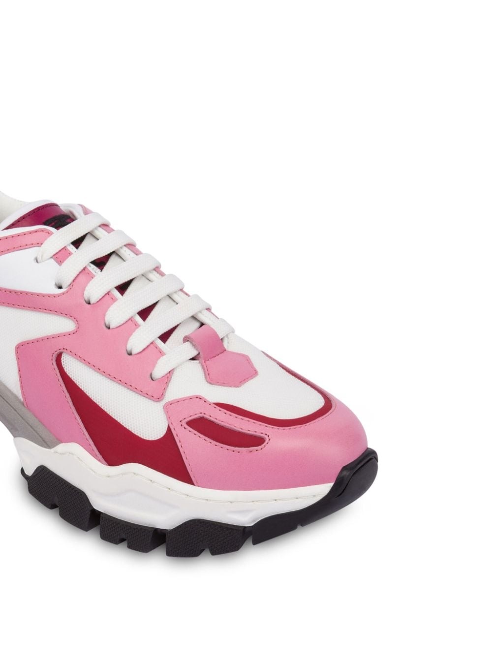 panelled lace-up sneakers - 3