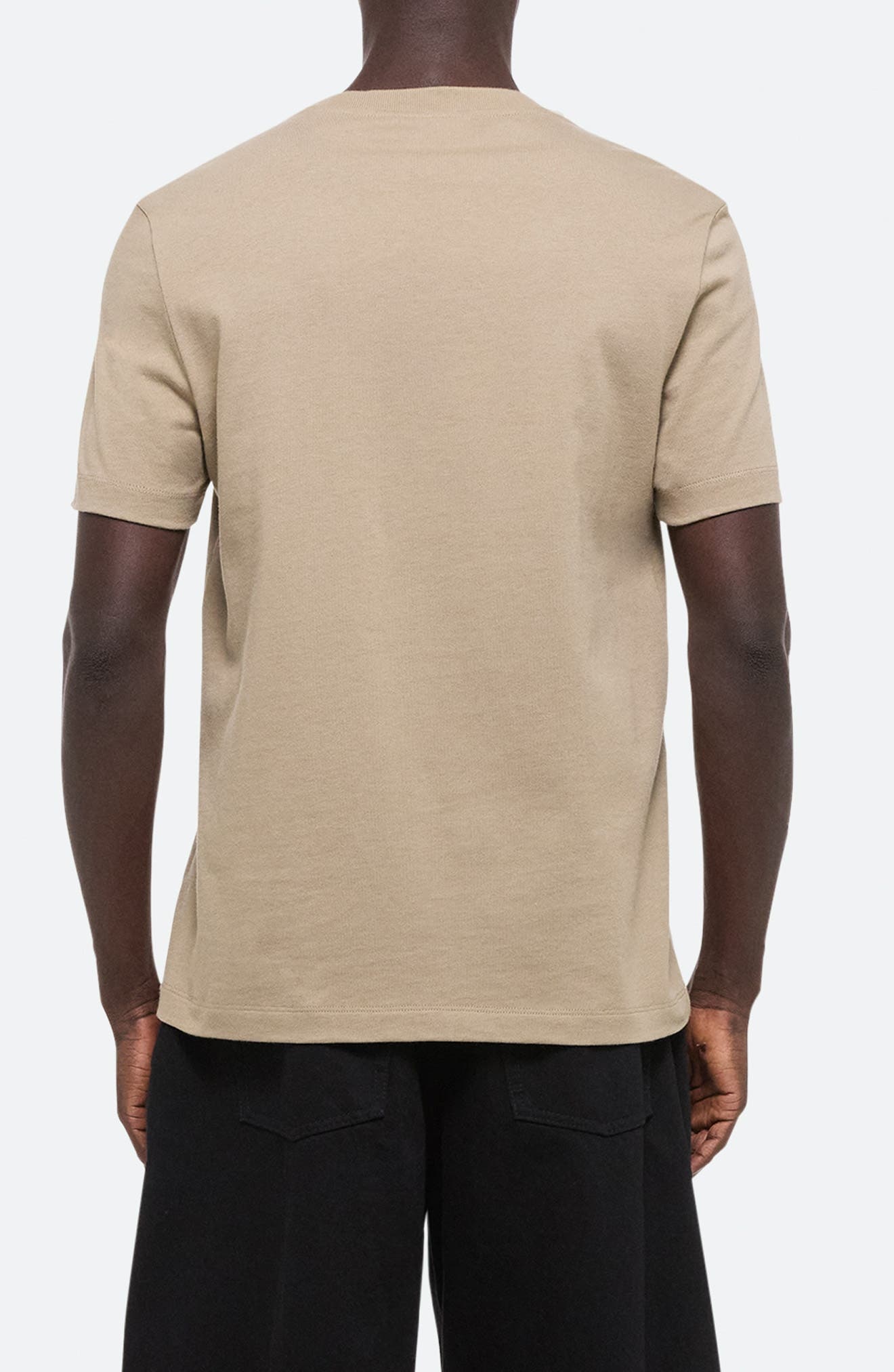 Helmut Lang Embossed Logo T-Shirt in Khaki - 2