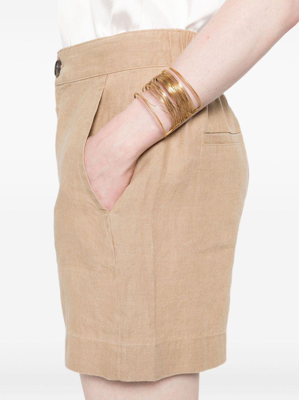 buttoned knee-length shorts - 5