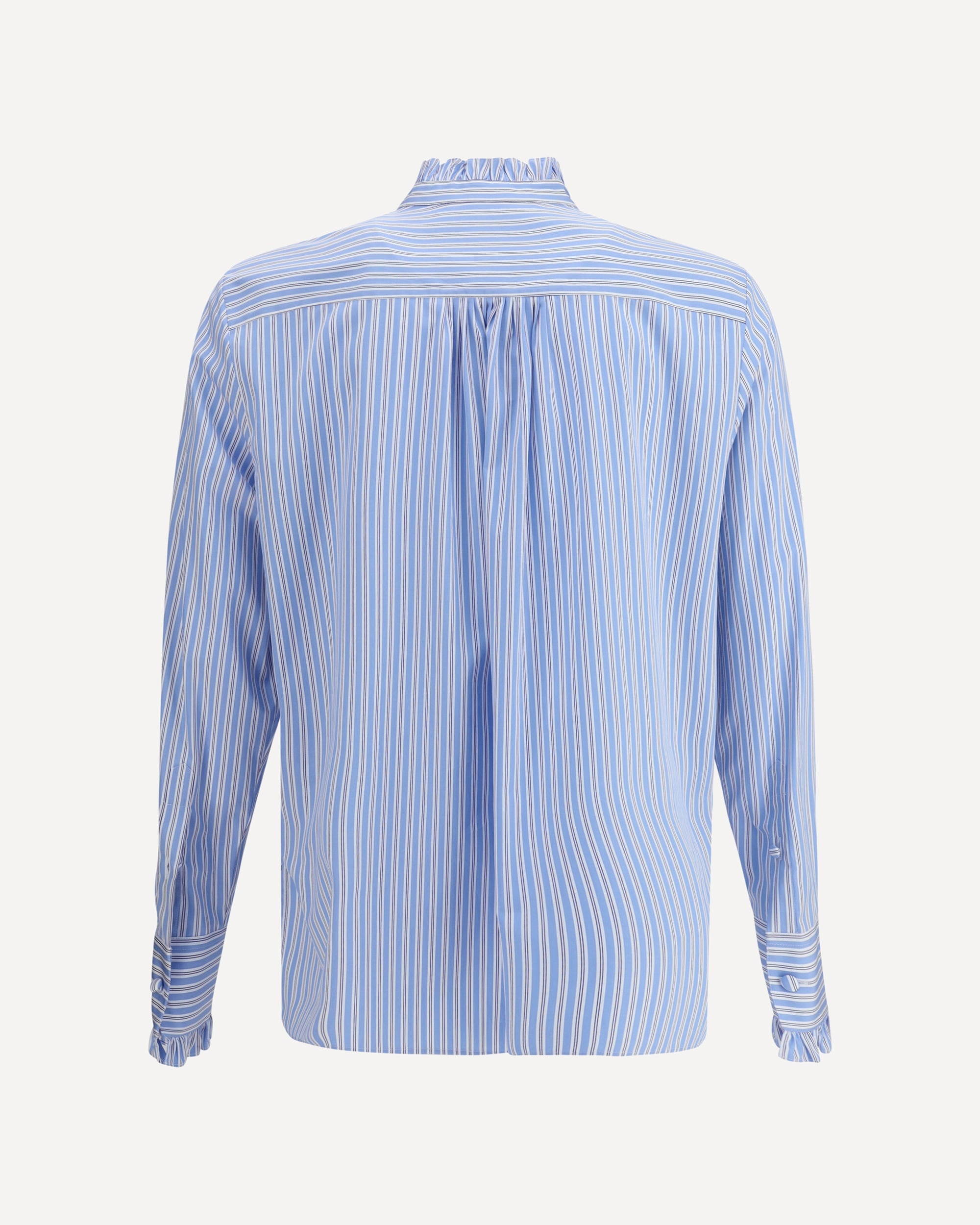 Striped plastron and ruffle Shirt - 2