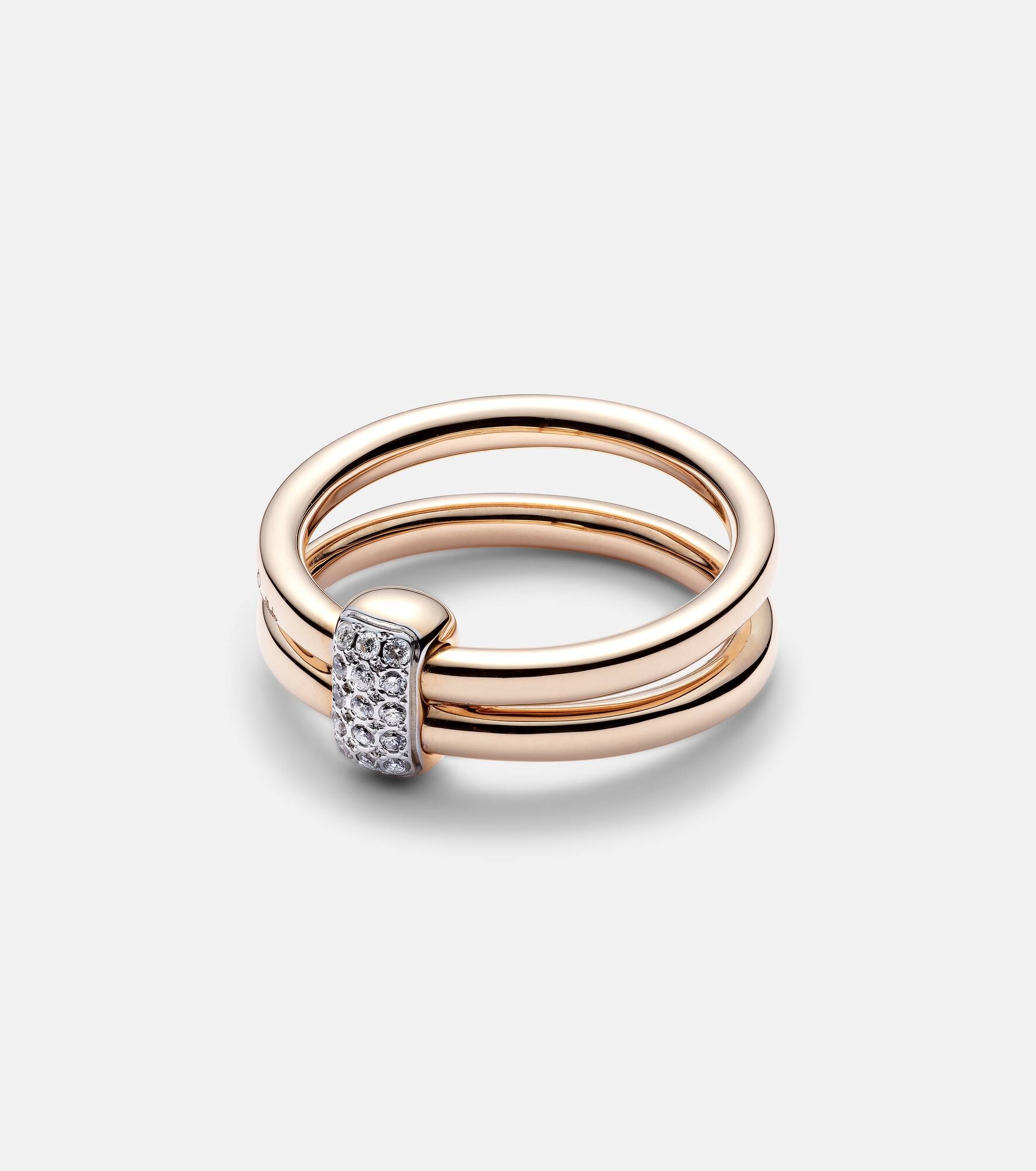 Pomellato Together 18kt rose gold ring with diamonds - 1