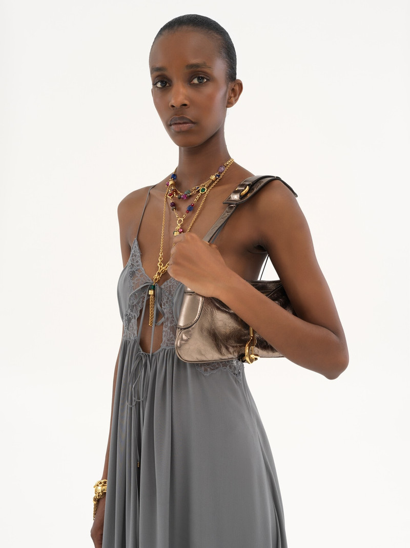 Chloé KERALA 25 SHOULDER BAG IN METALLIZED LEATHER outlook