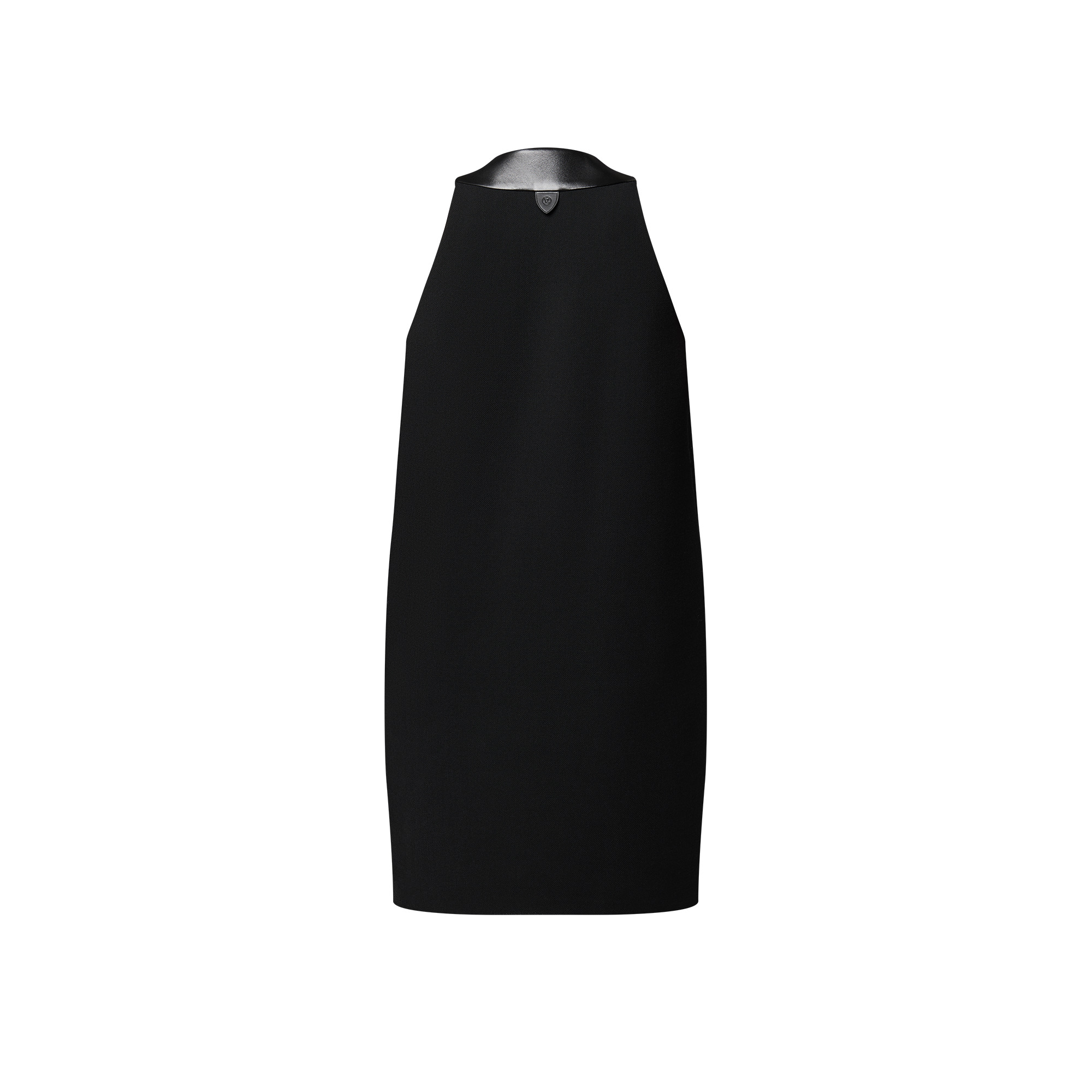 Leather Accent Straight Dress - 3