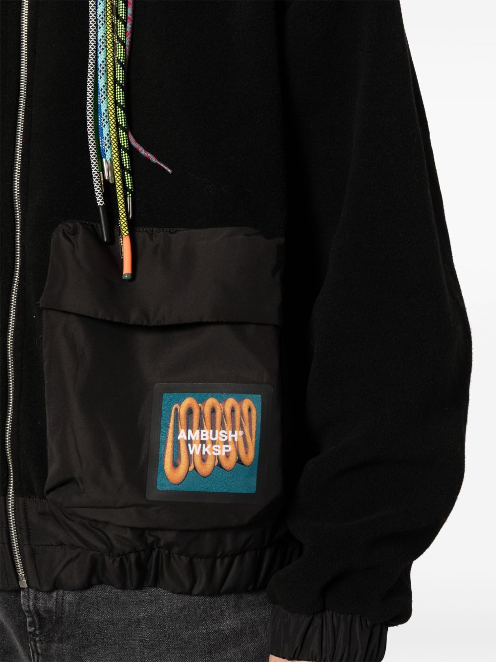 mock-neck fleece jacket - 5