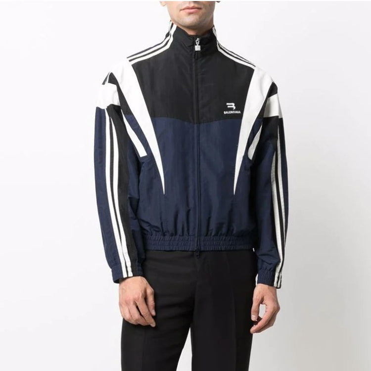 Balenciaga Sporty B Tracksuit Jacket 'Indigo Black White' 681438TKO484063 - 4
