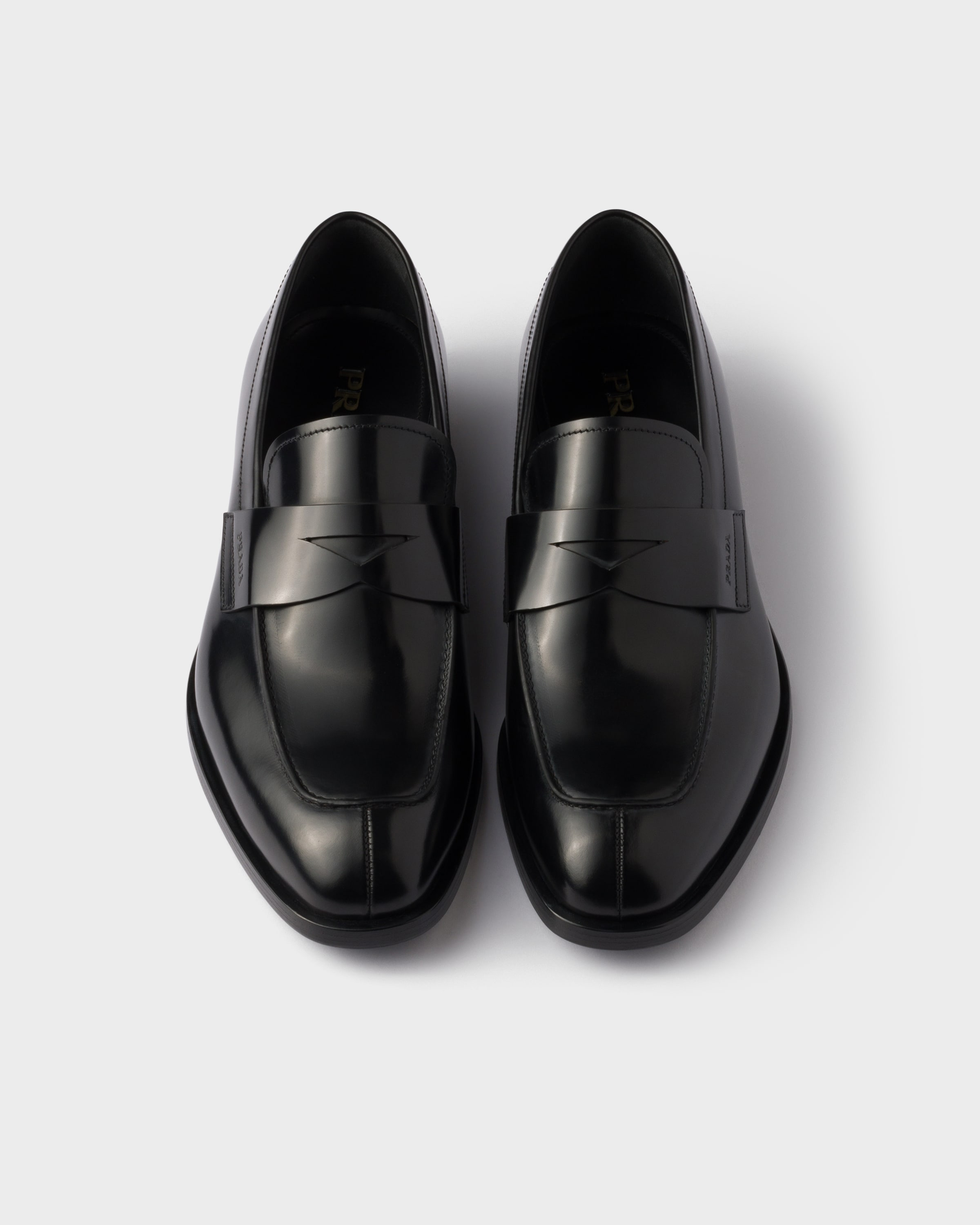 Brushed leather loafers - 4