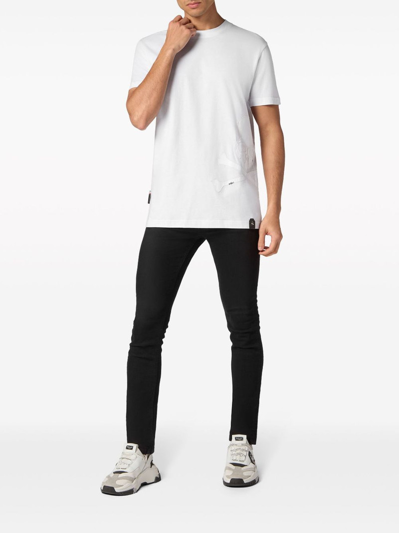 PHILIPP PLEIN Skull&Bones-print cotton T-shirt outlook