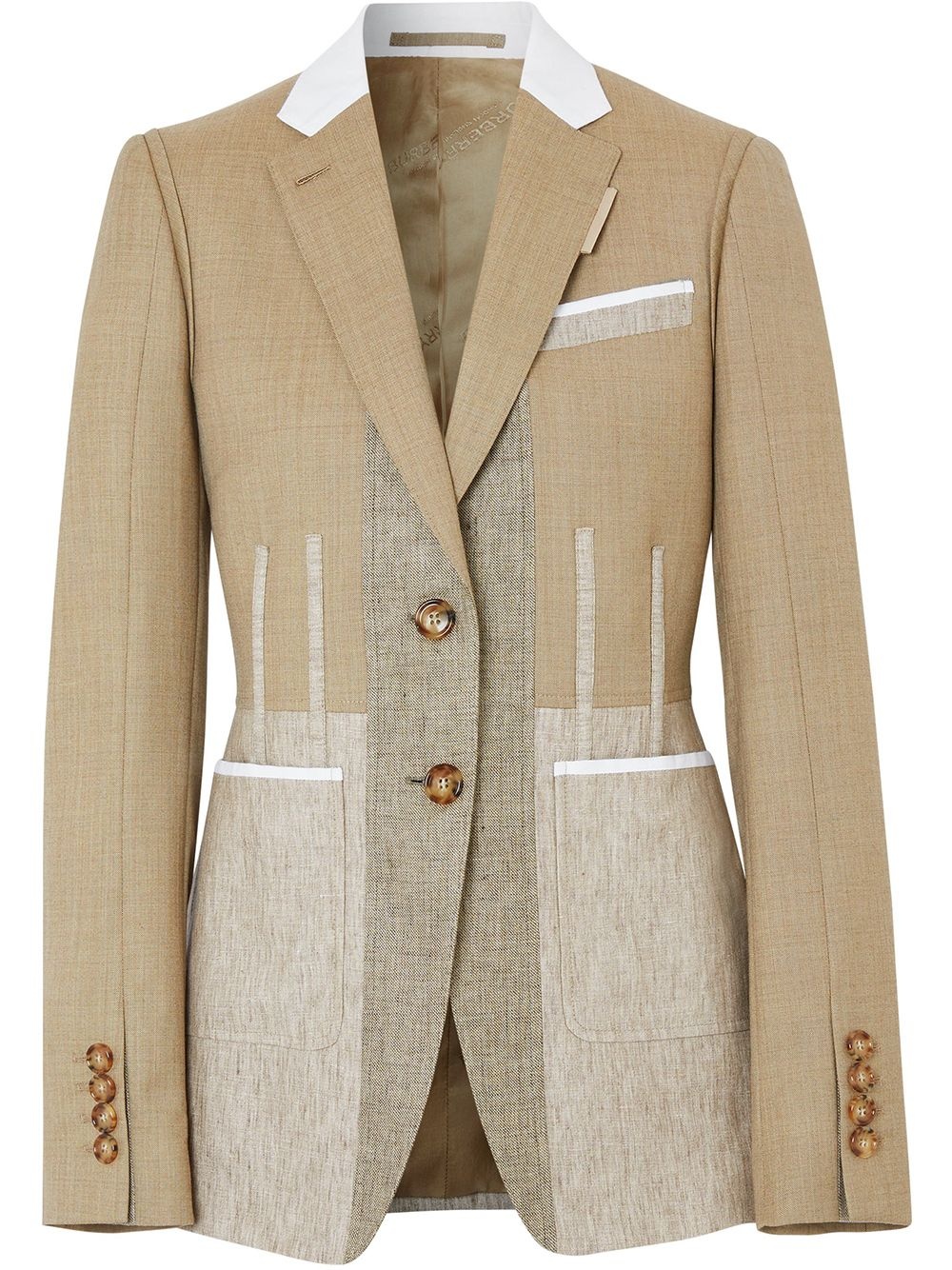 contrast seam blazer - 1