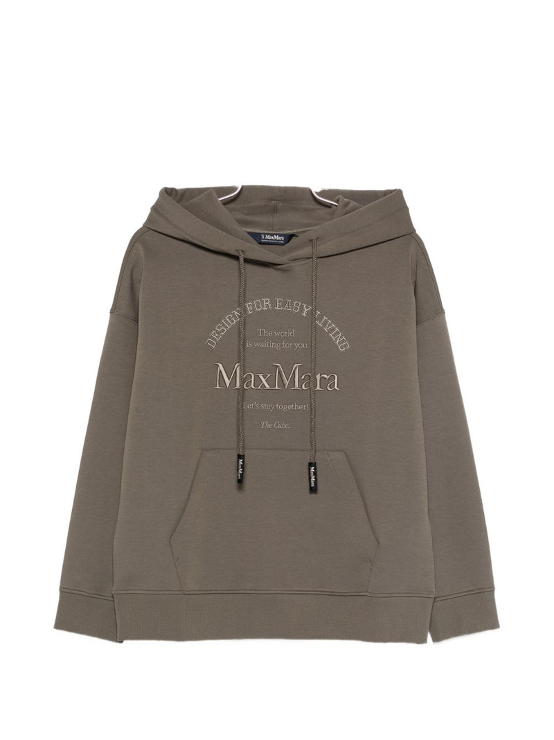 'S Max Mara logo-embroidered hoodie outlook