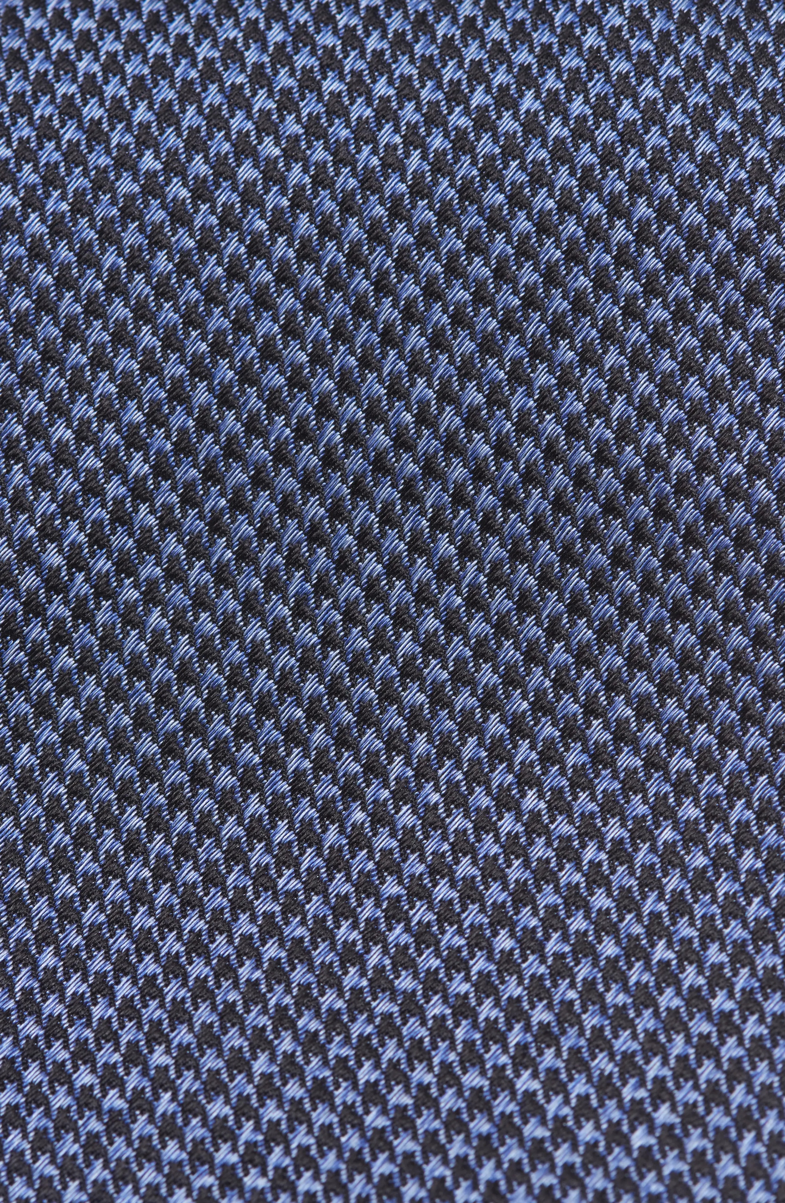 Houndstooth Check Mulberry Silk Tie - 2