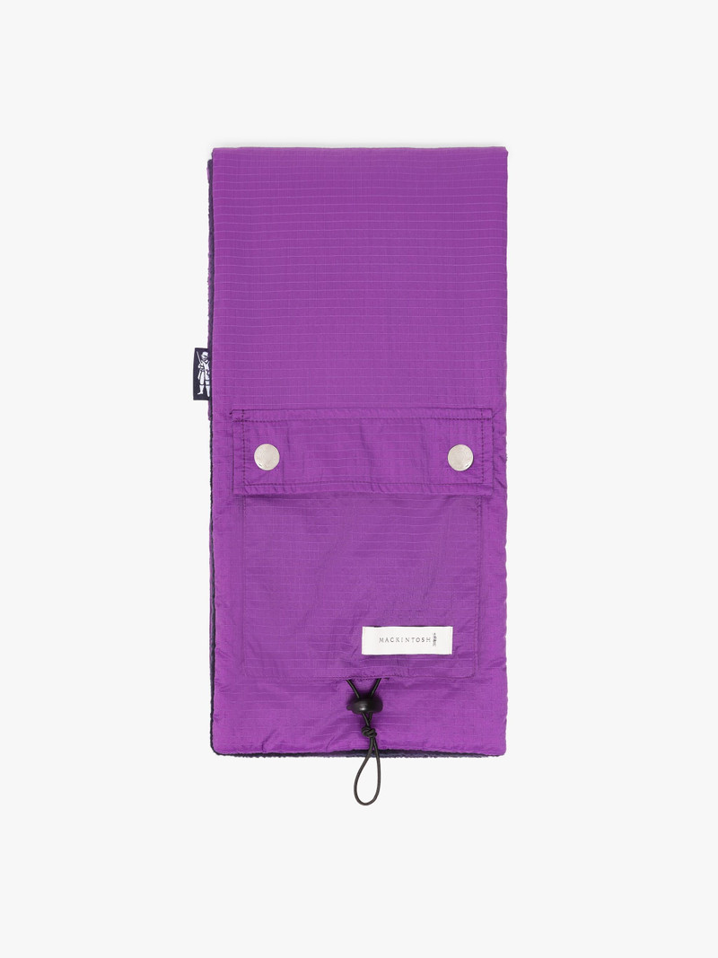 PURPLE & NAVY FLEECE SCARF 1