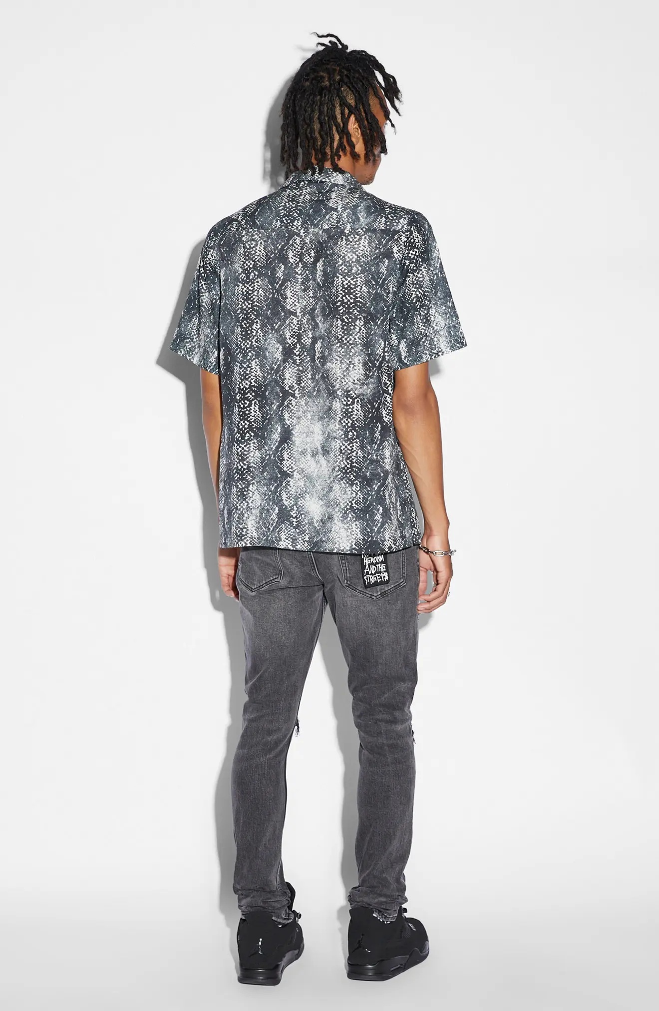 Mamba Snakeskin Print Camp Shirt - 5