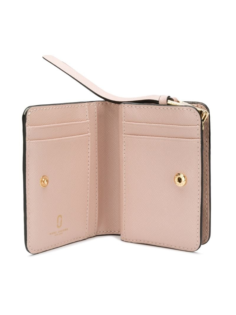 logo-plaque leather purse - 4
