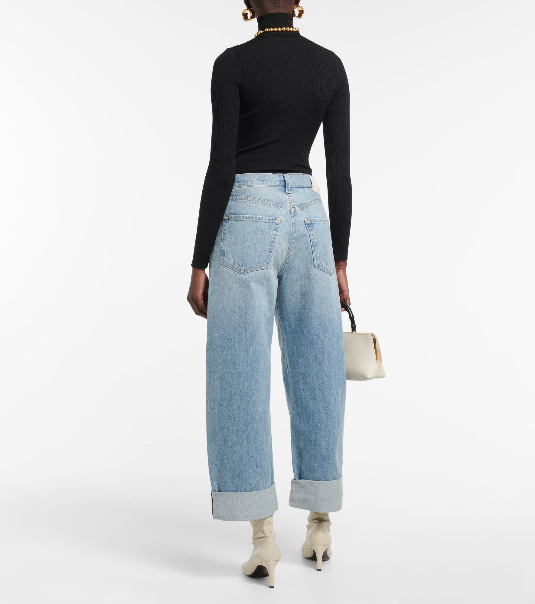 Ayla mid-rise cropped wide-leg jeans - 3