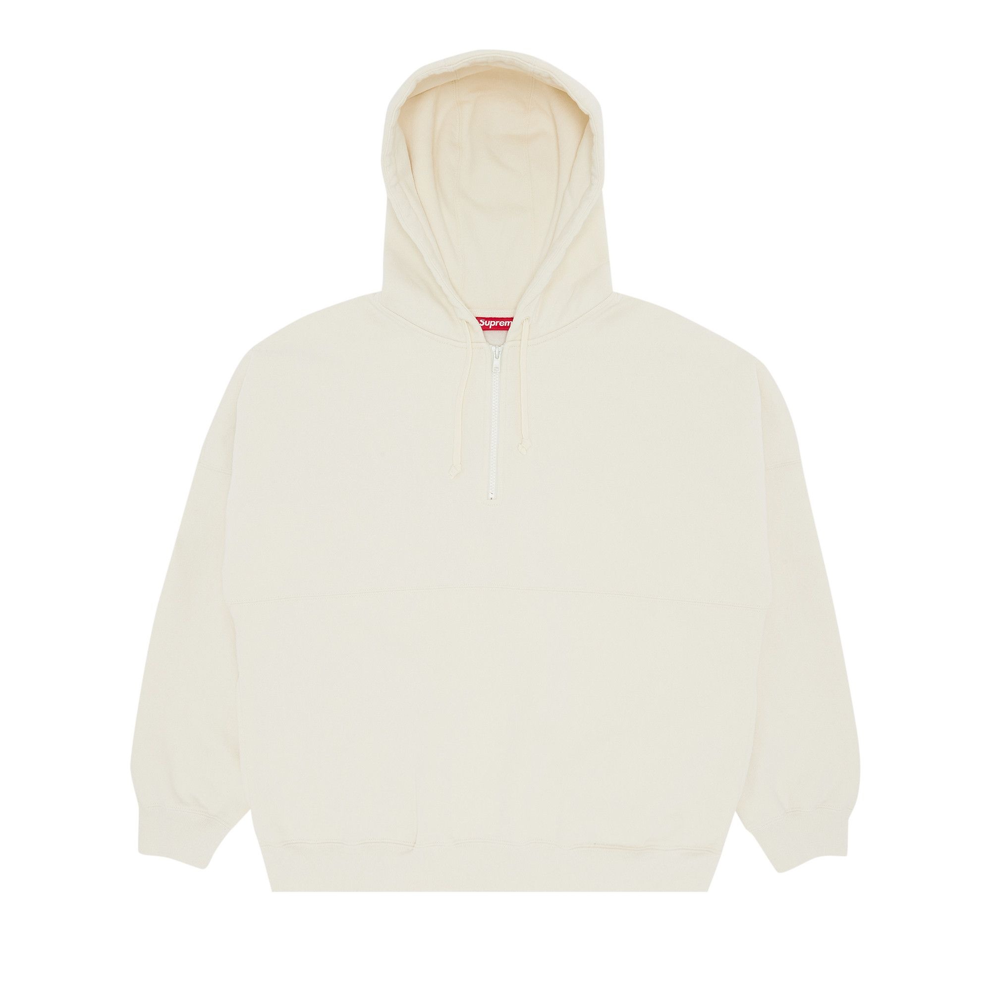 Supreme Wrapped Half Zip Hooded Sweatshirt 'Stone' - 1