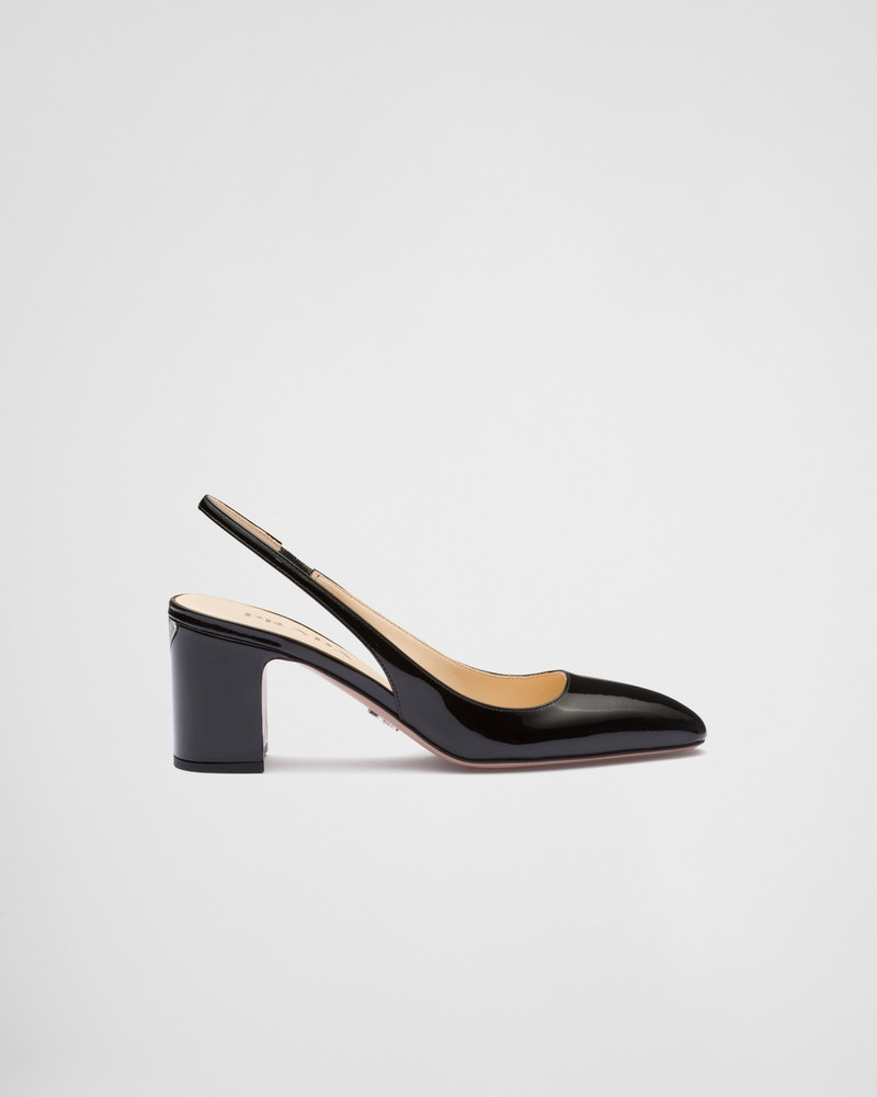 Patent-leather slingback pumps 1