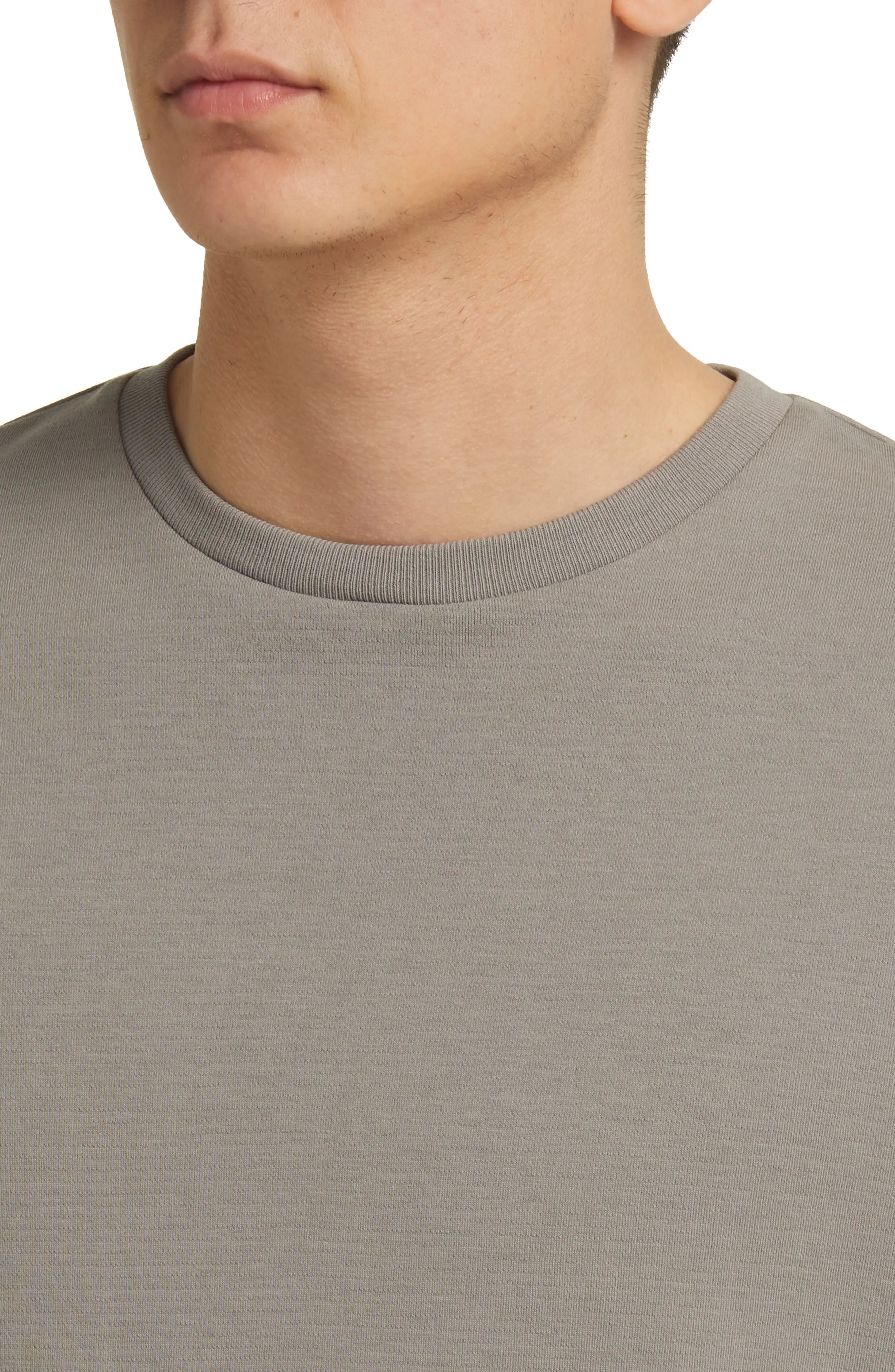 Duo Fold Long Sleeve Cotton T-Shirt - 4