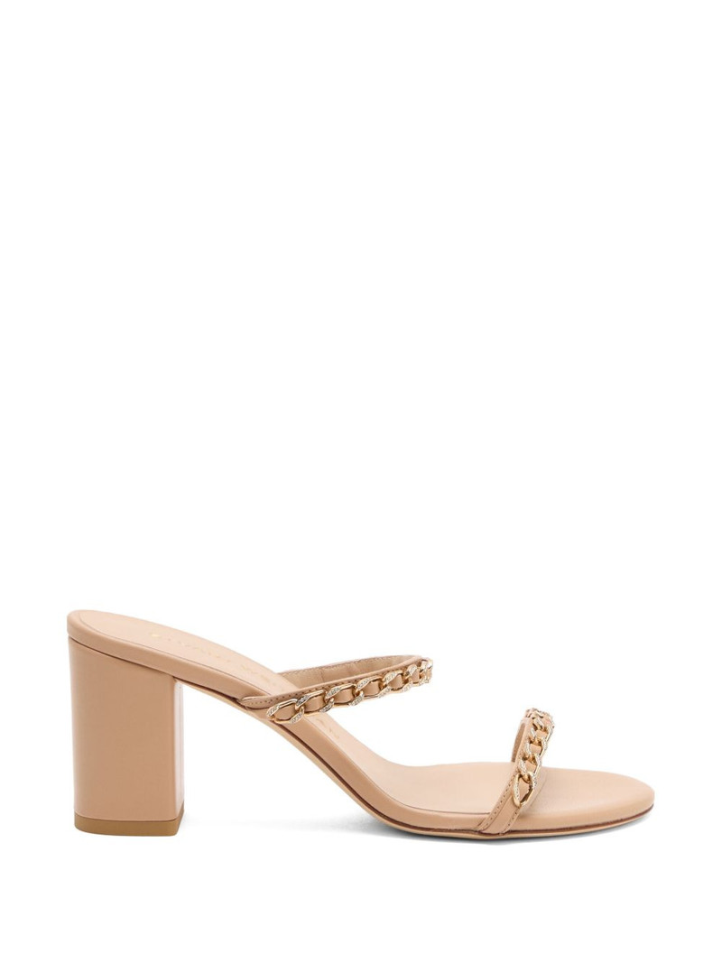 Soluxe crystal-chain strap sandals 1