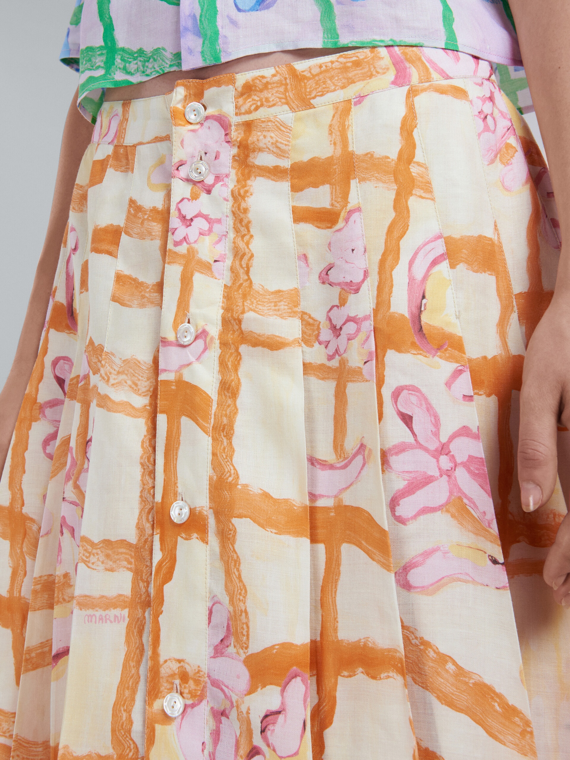 PRINTED RAMIÉ SKIRT - 4