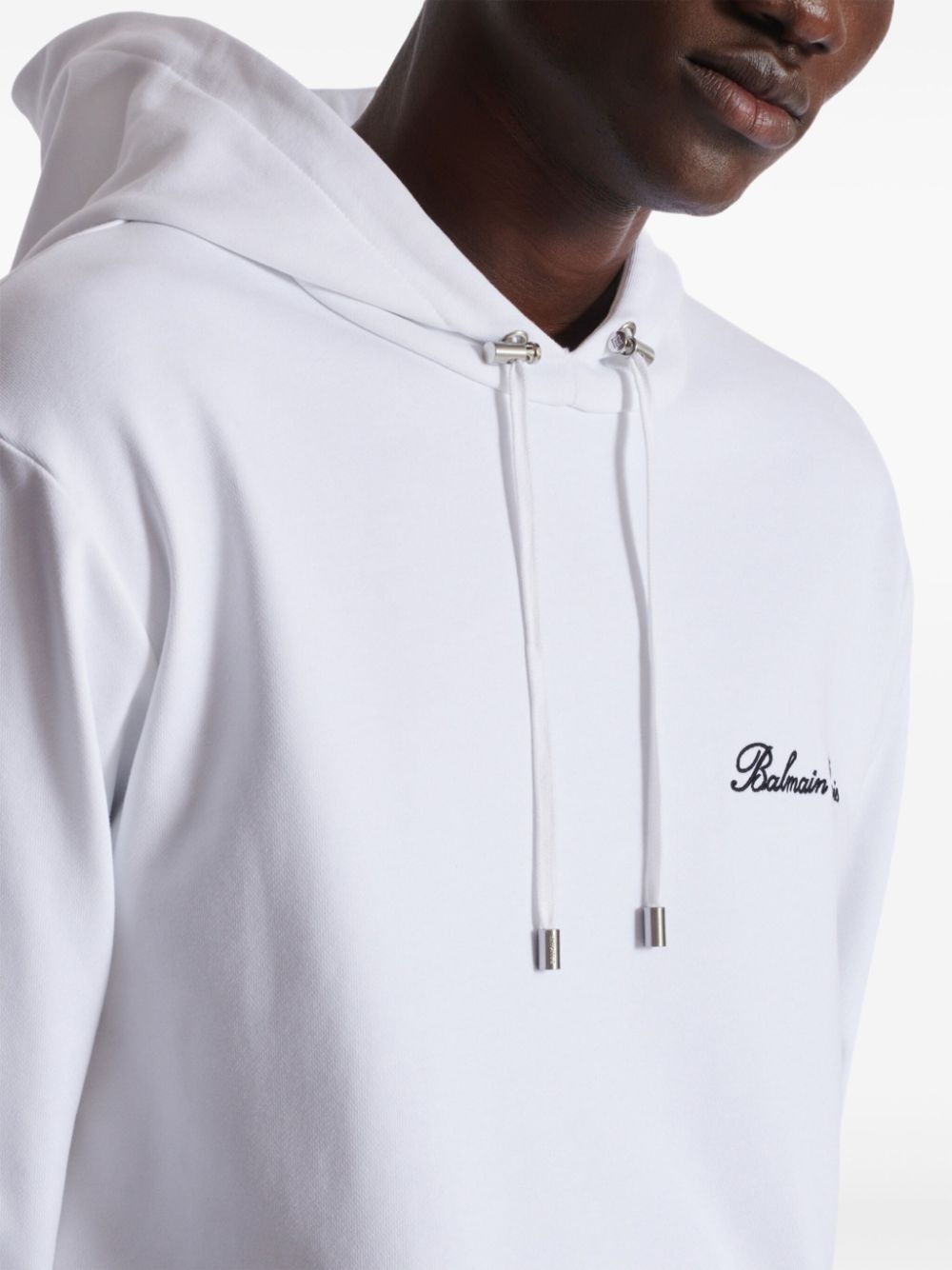 embroidered-logo hoodie - 6
