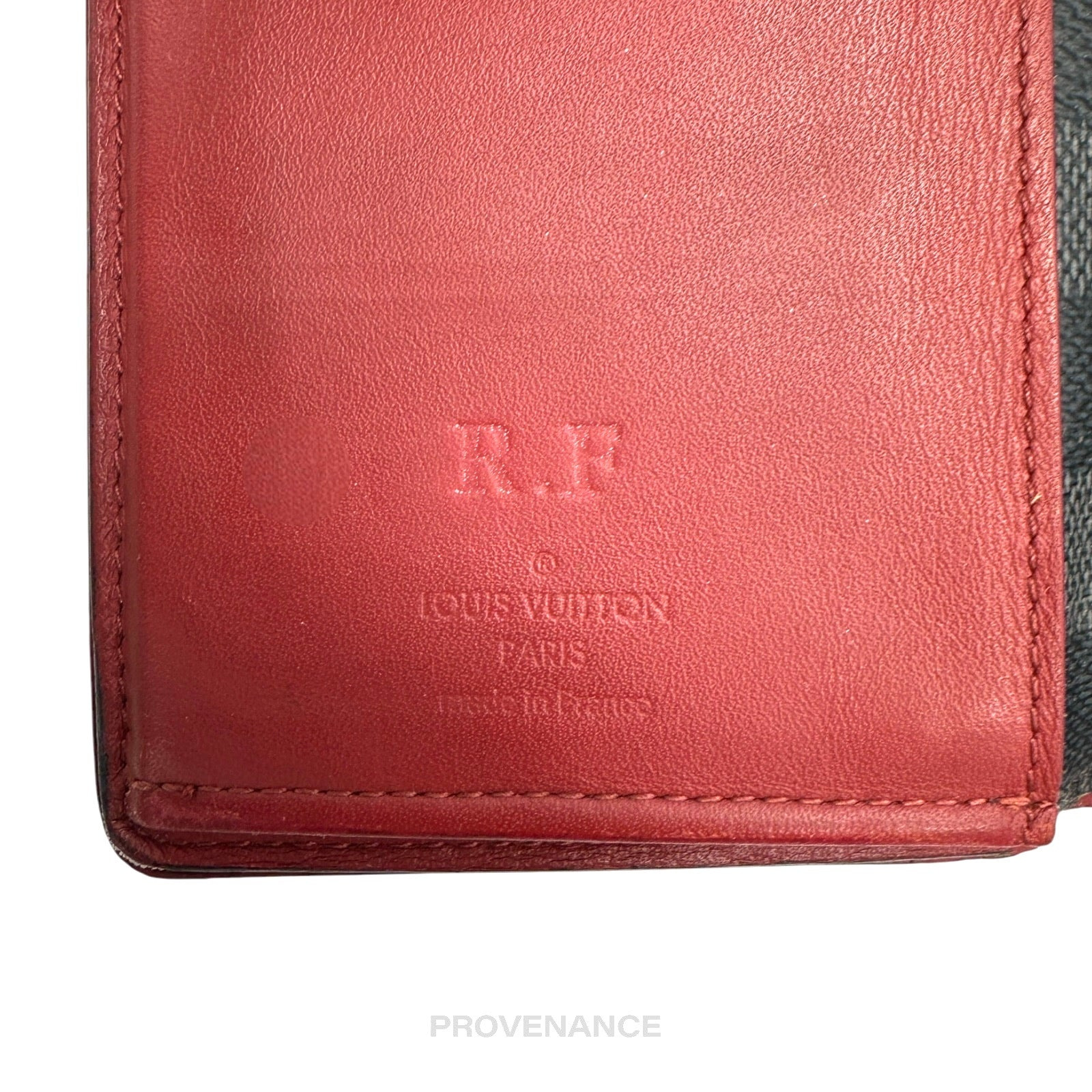 Louis Vuitton Brazza Long Wallet - Damier Graphite Red - 8