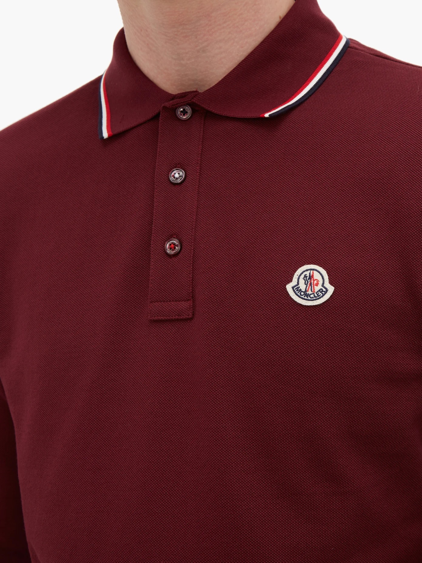 Long-sleeve cotton-piqué polo shirt - 4