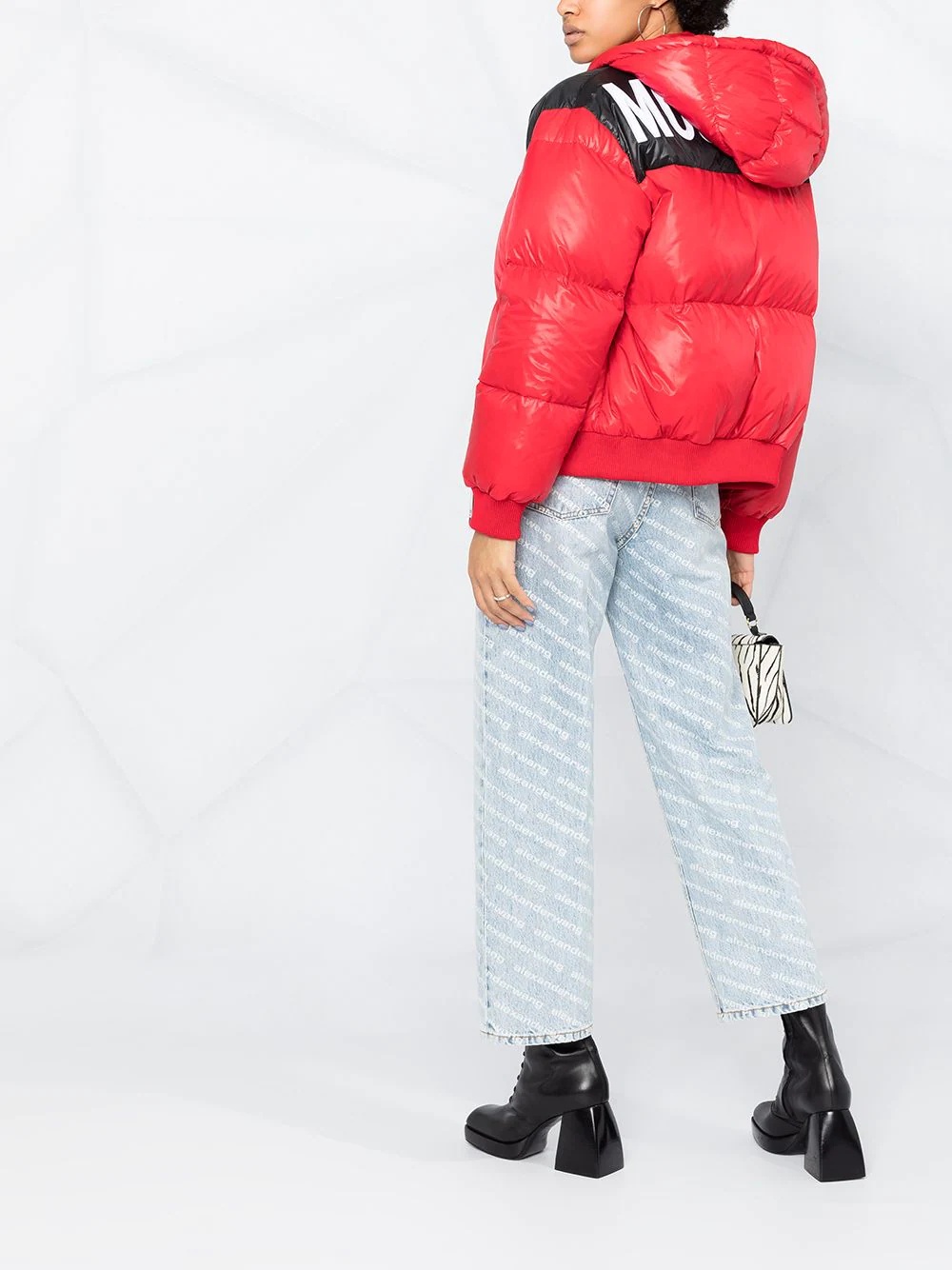 zipped logo-print puffer jacket - 2