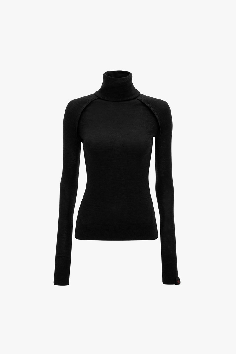 High Neck Jumper In Black 1